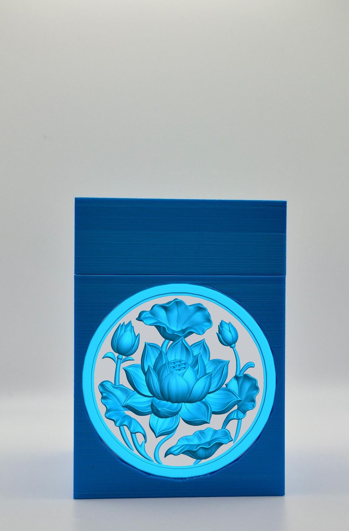 Lotus Card Box — Blue
