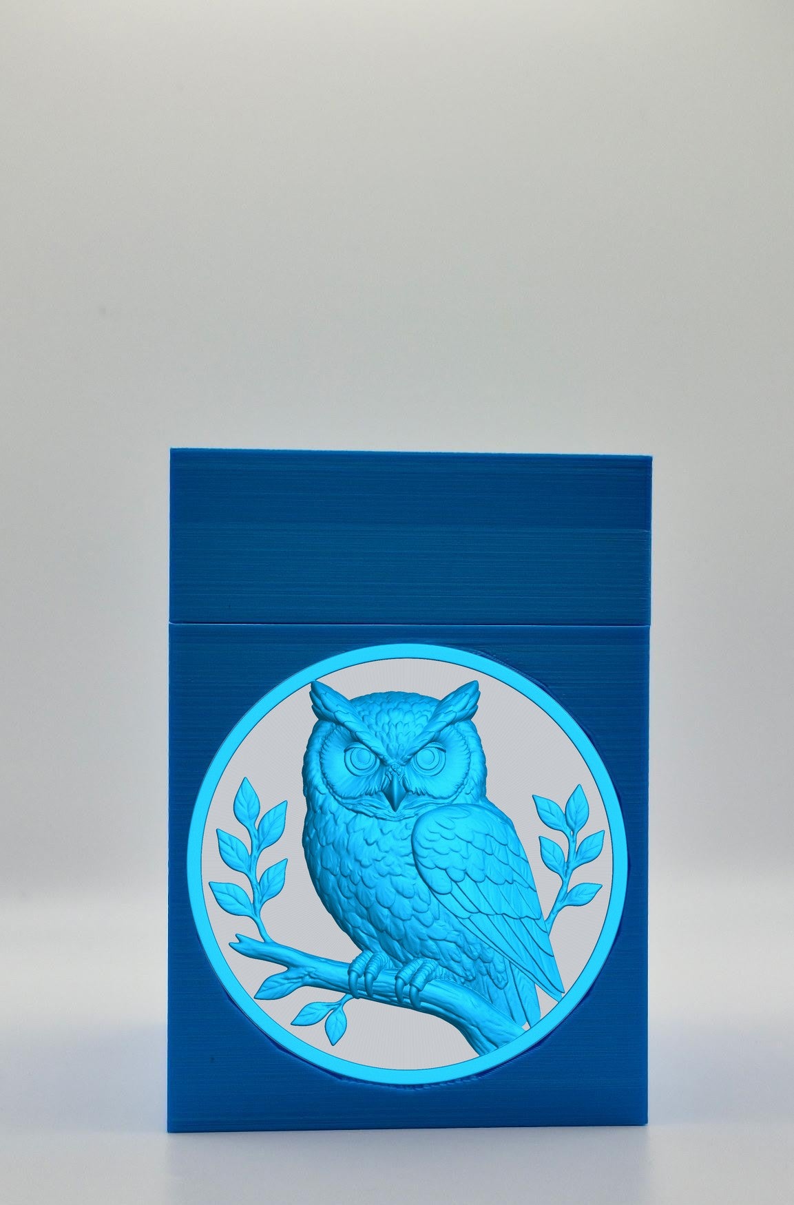 Owl Card Box — Blue