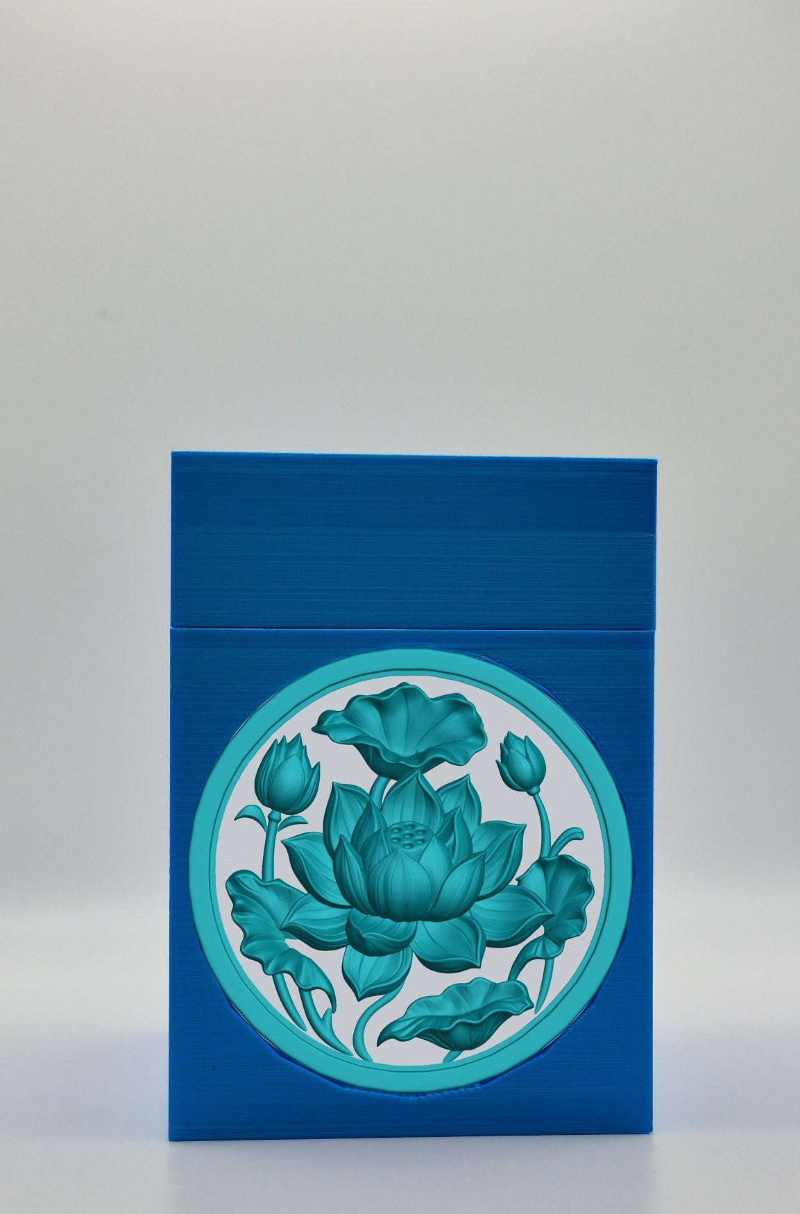 Lotus Card Box — Blue