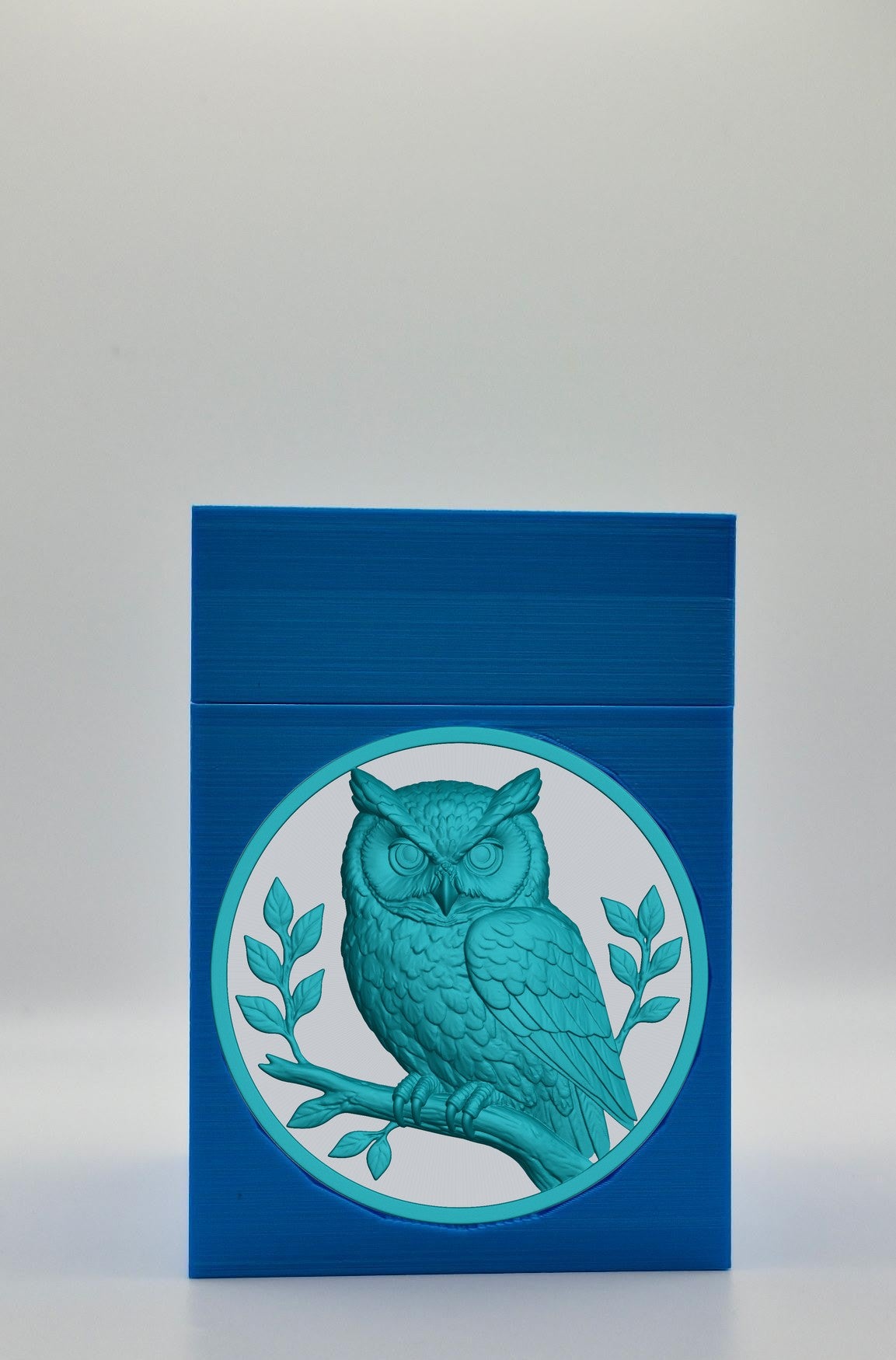Owl Card Box — Blue