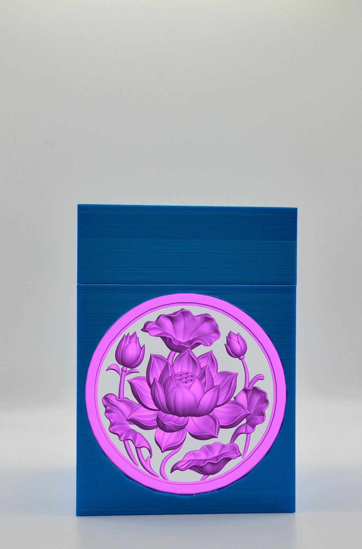 Lotus Card Box — Blue