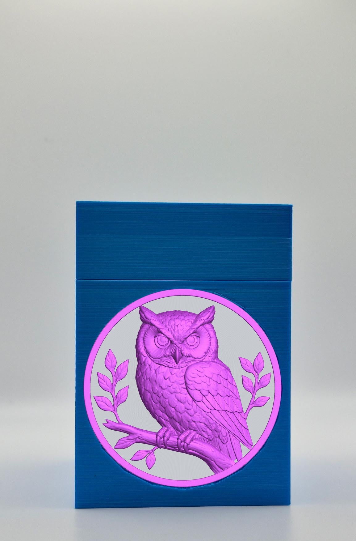 Owl Card Box — Blue