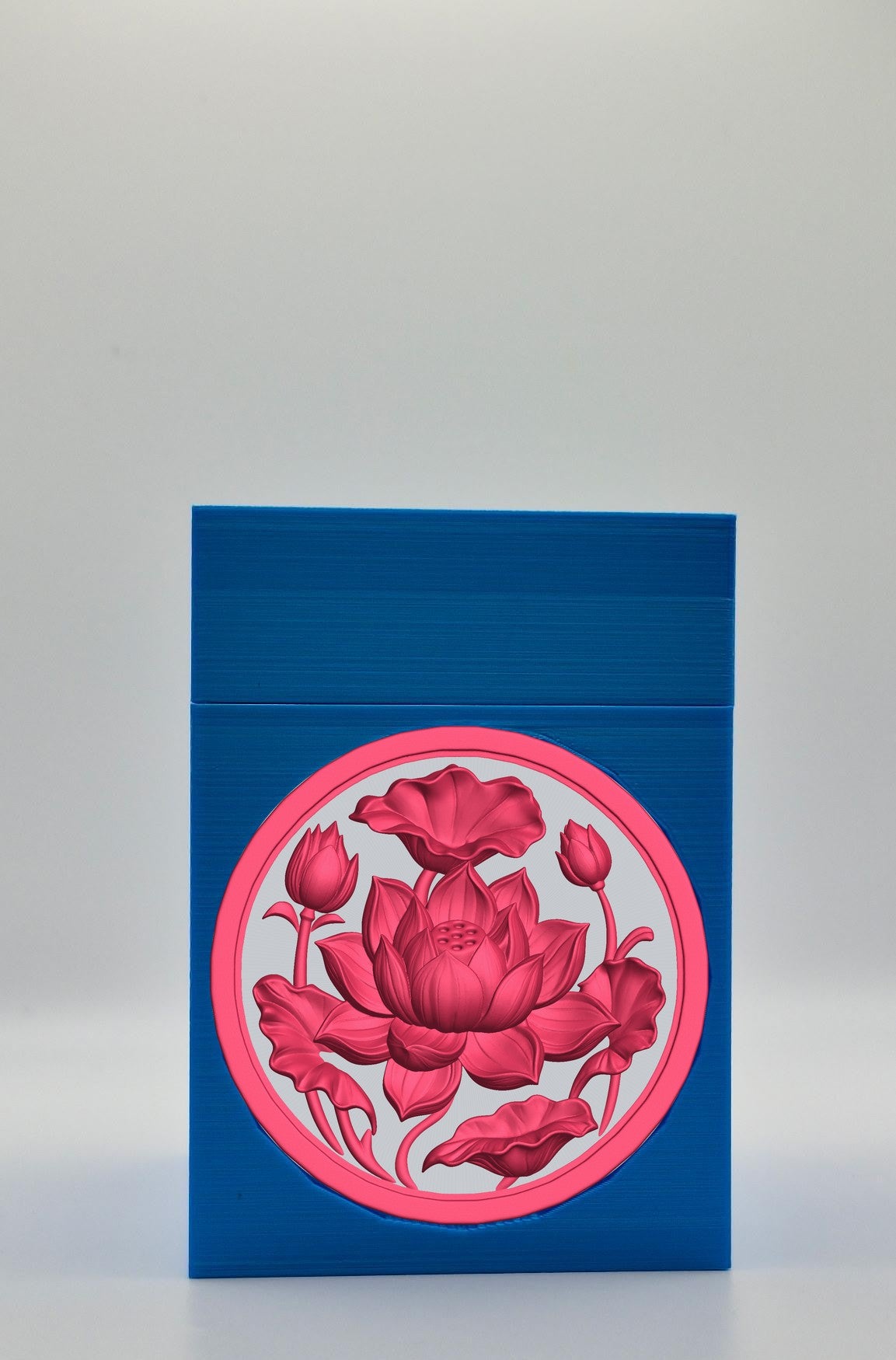Lotus Card Box — Blue