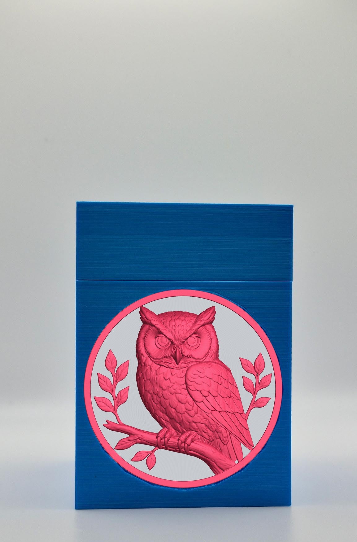 Owl Card Box — Blue