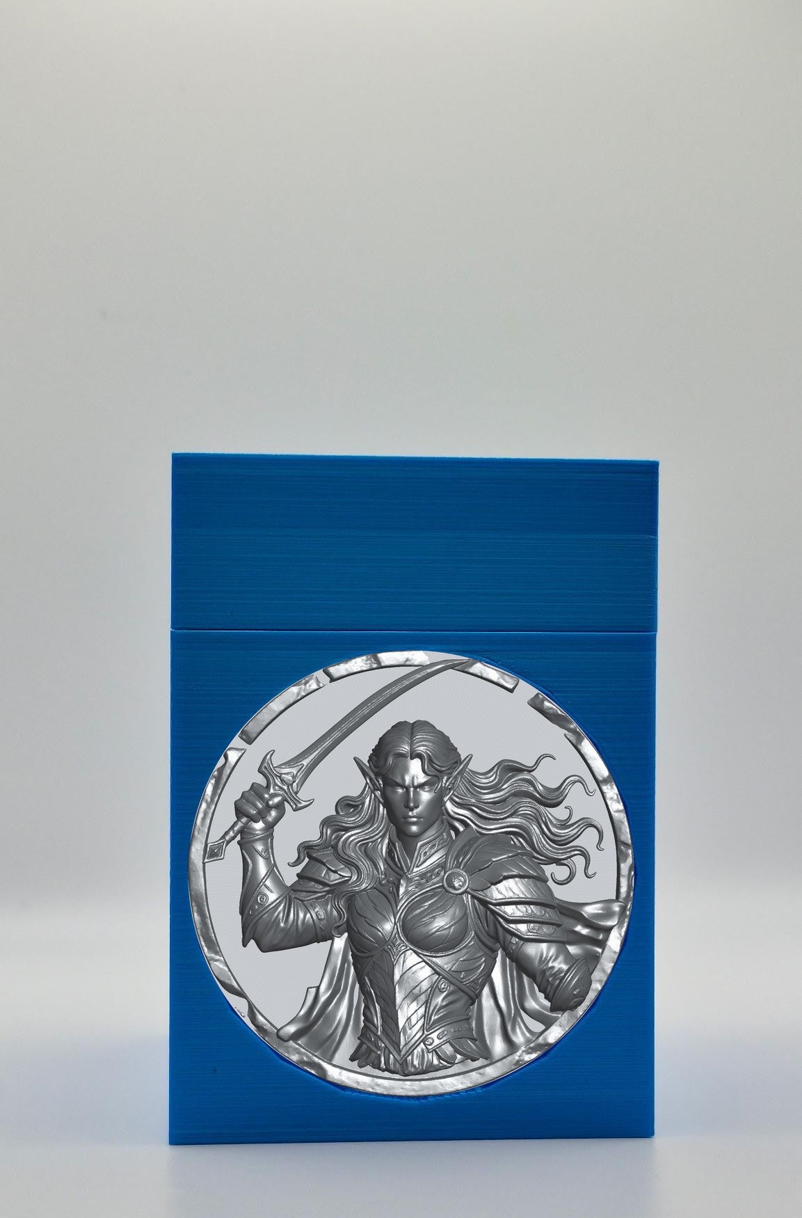 Elvish Warrior Card Box — Blue