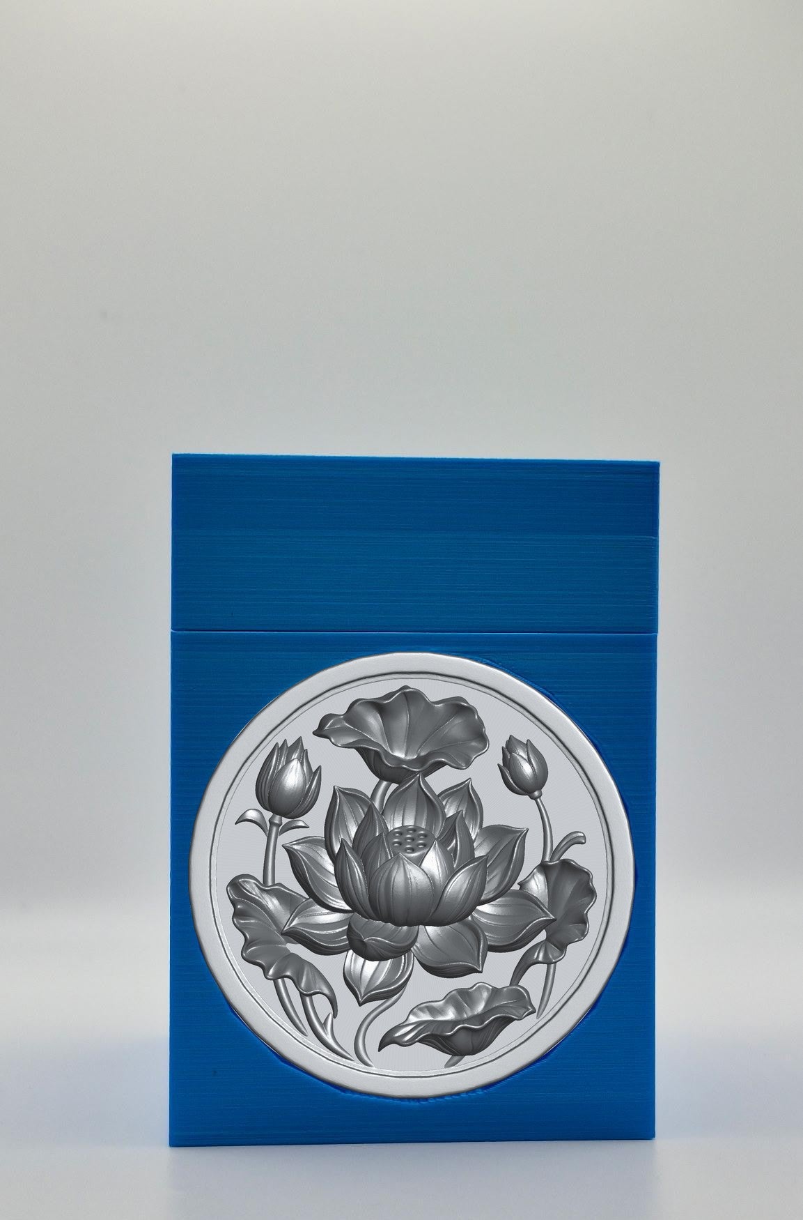 Lotus Card Box — Blue