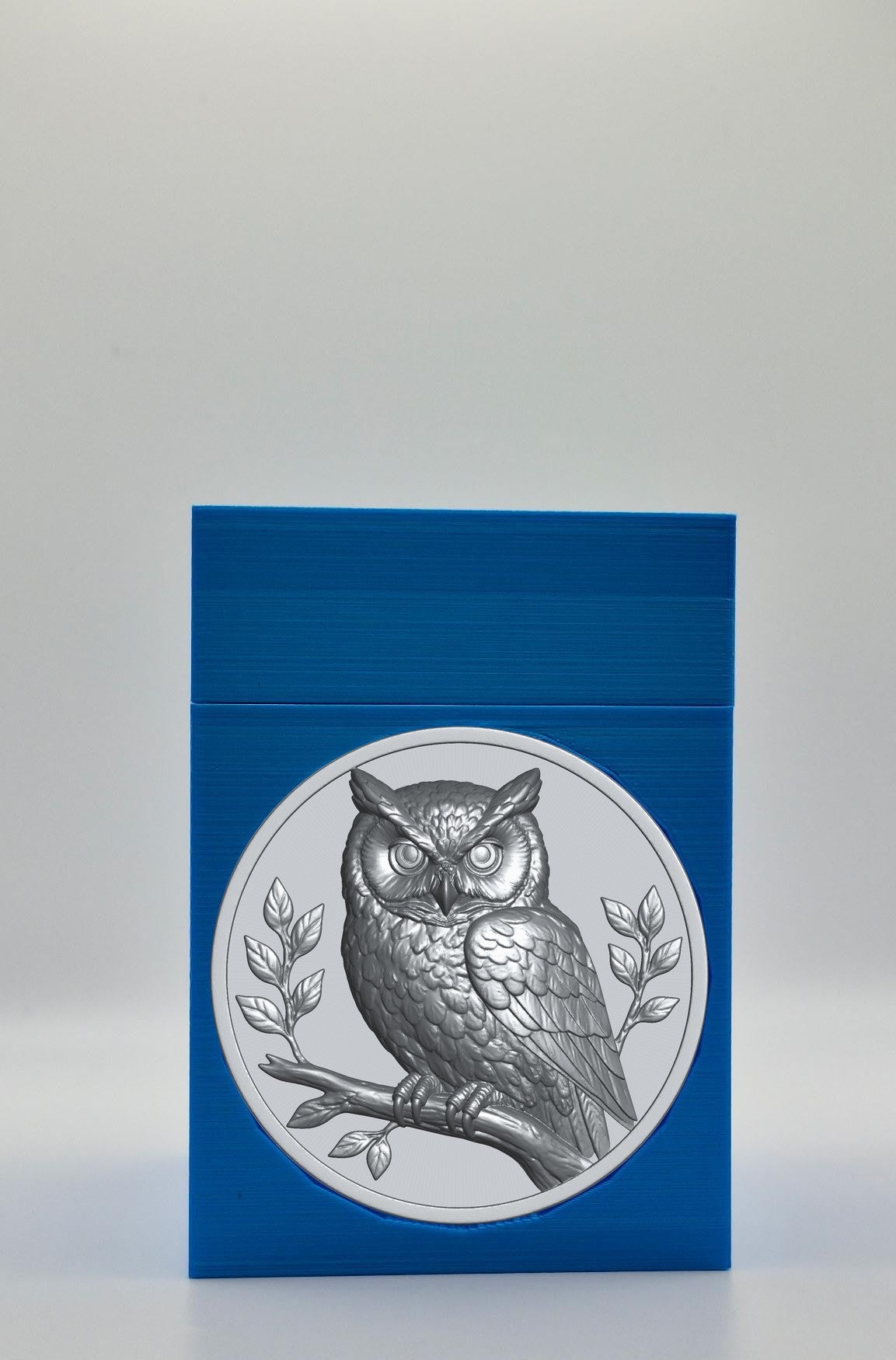 Owl Card Box — Blue