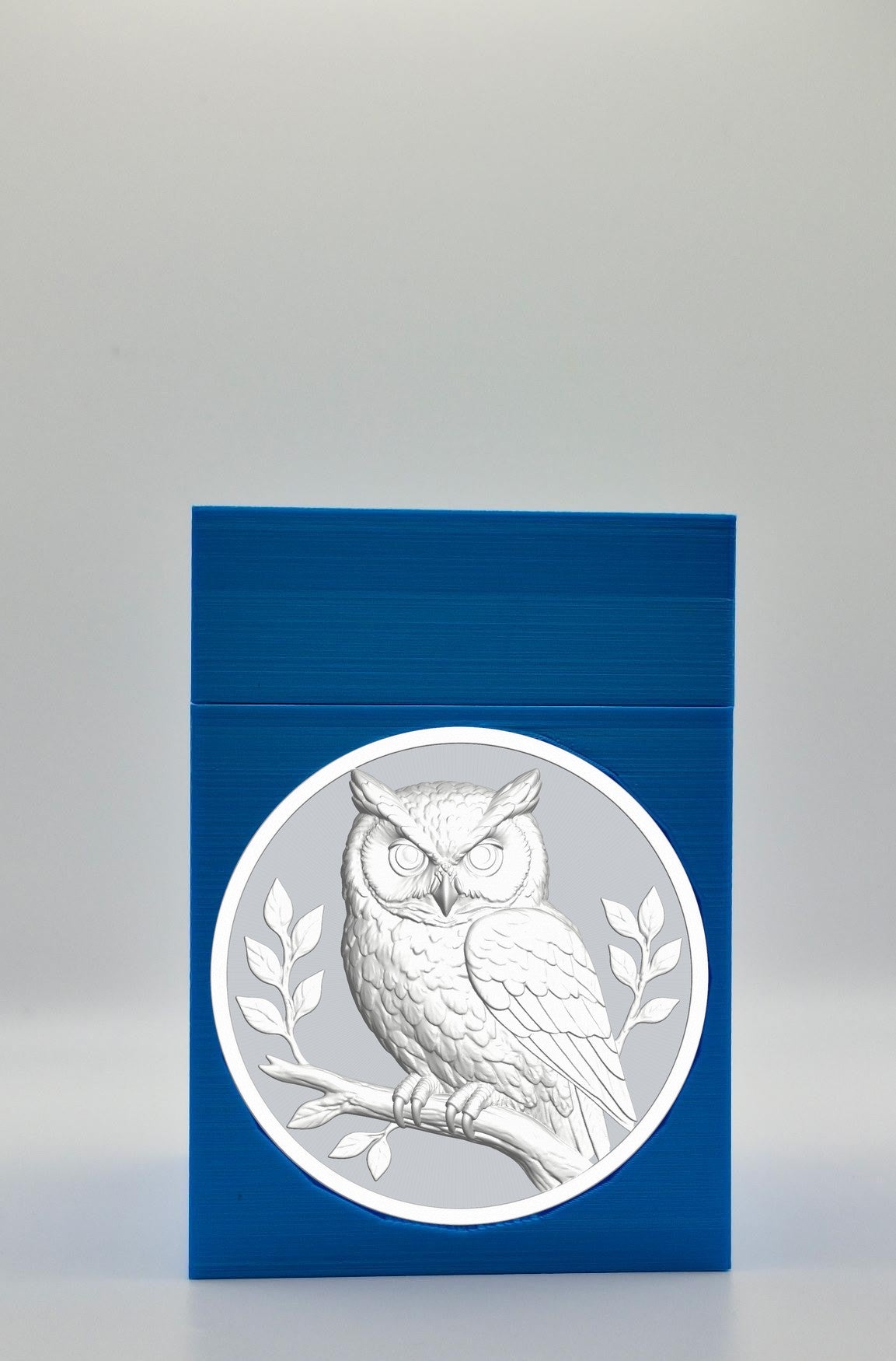 Owl Card Box — Blue