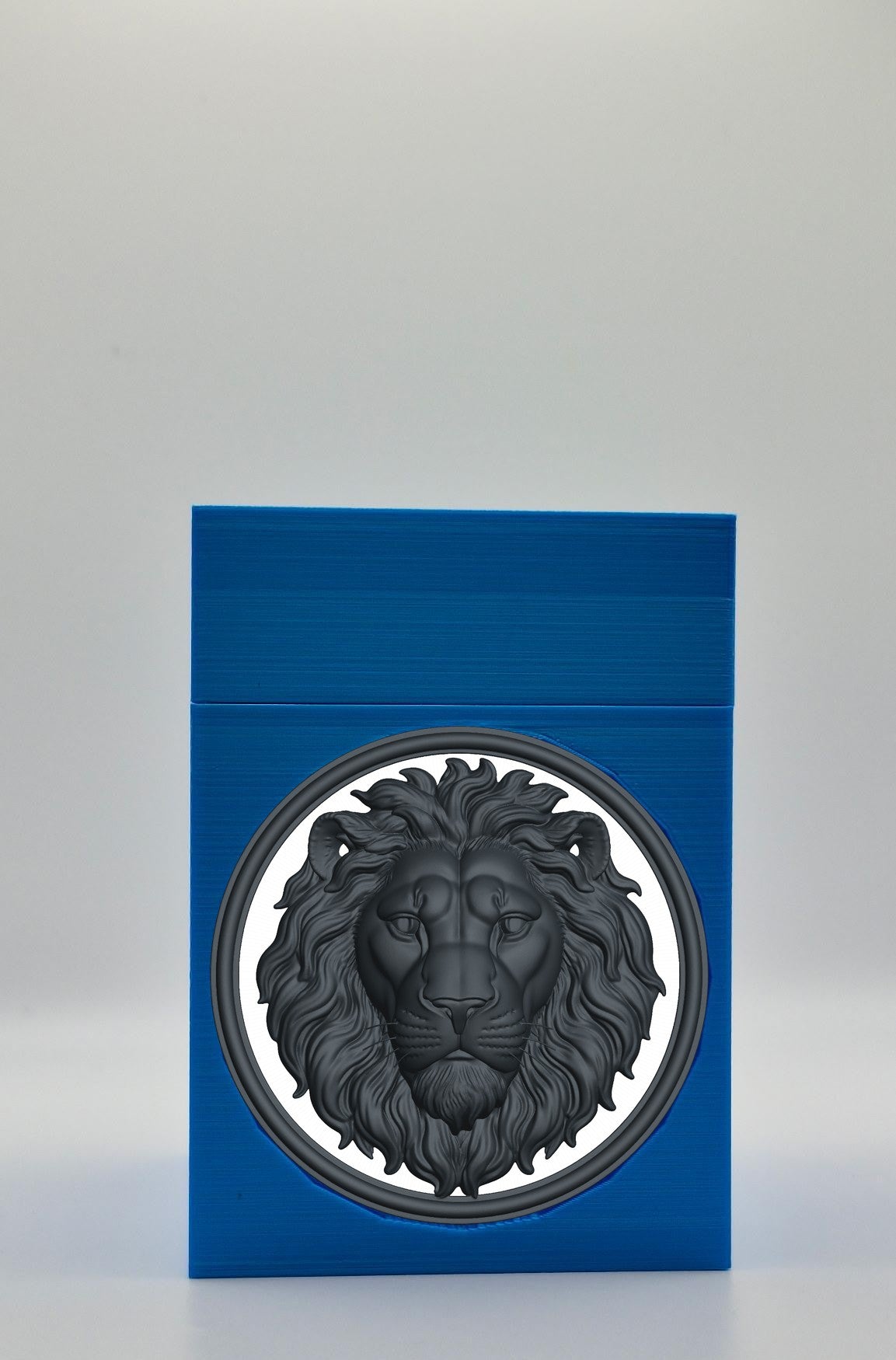 Lion Card Box — Blue