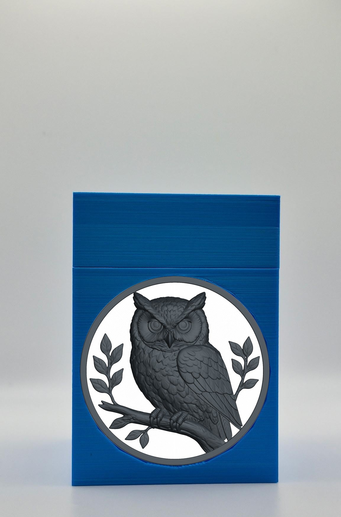 Owl Card Box — Blue