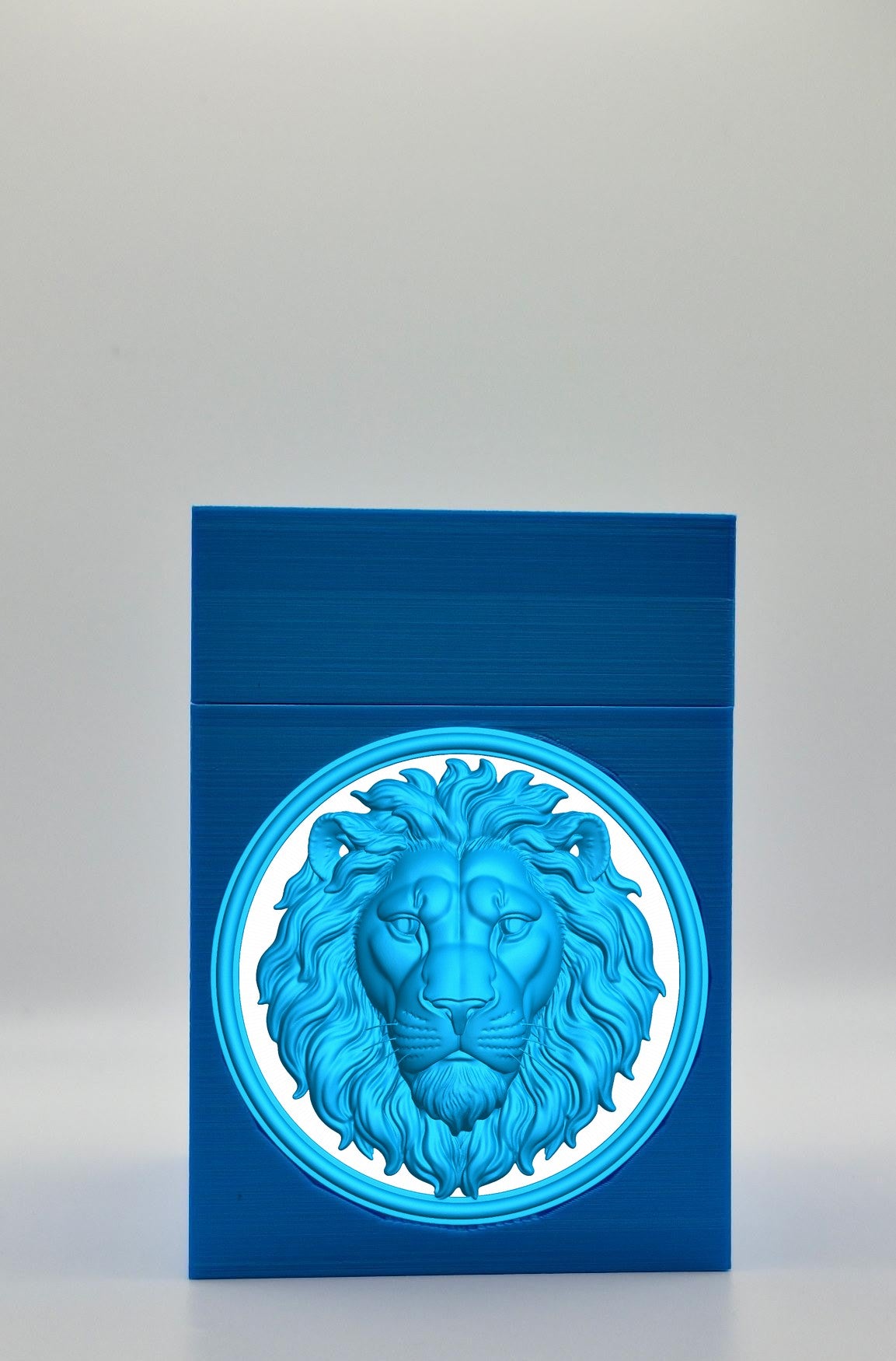 Lion Card Box — Blue