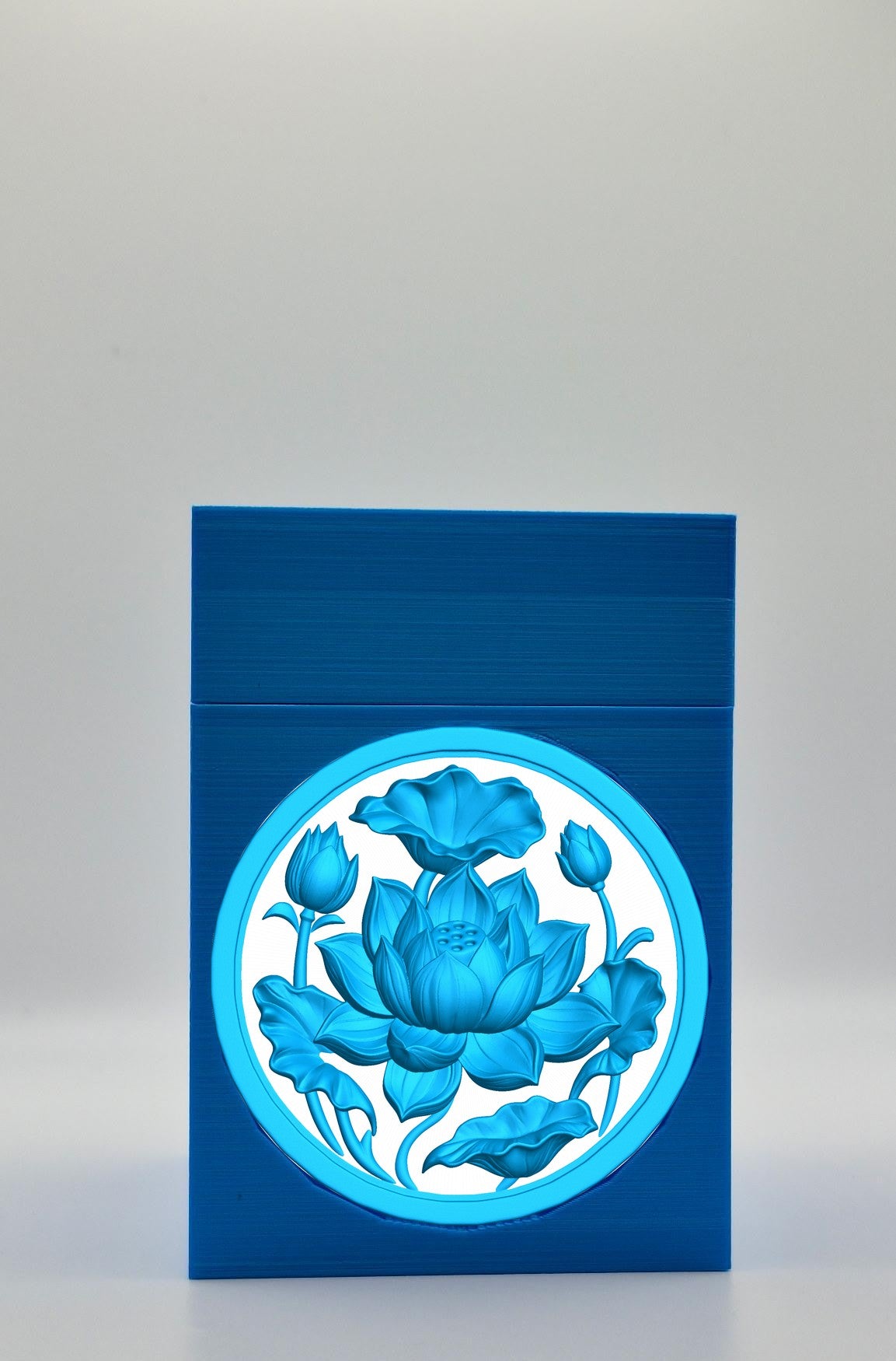 Lotus Card Box — Blue