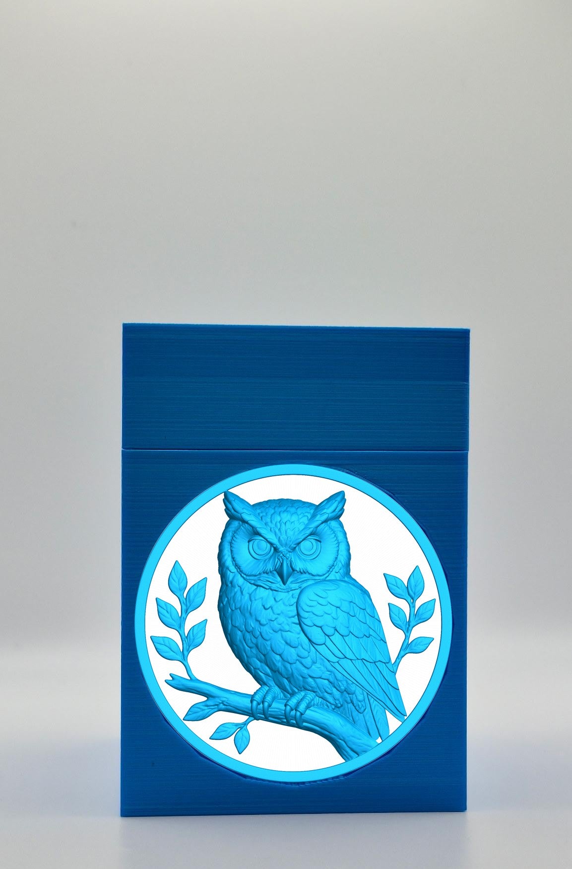 Owl Card Box — Blue