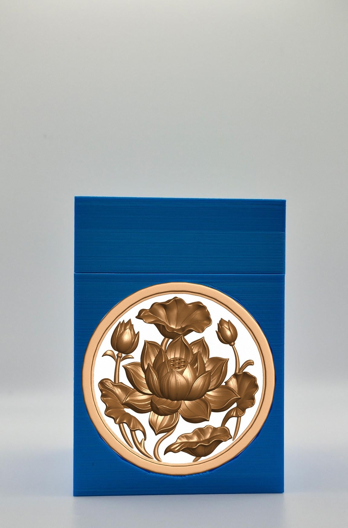Lotus Card Box — Blue