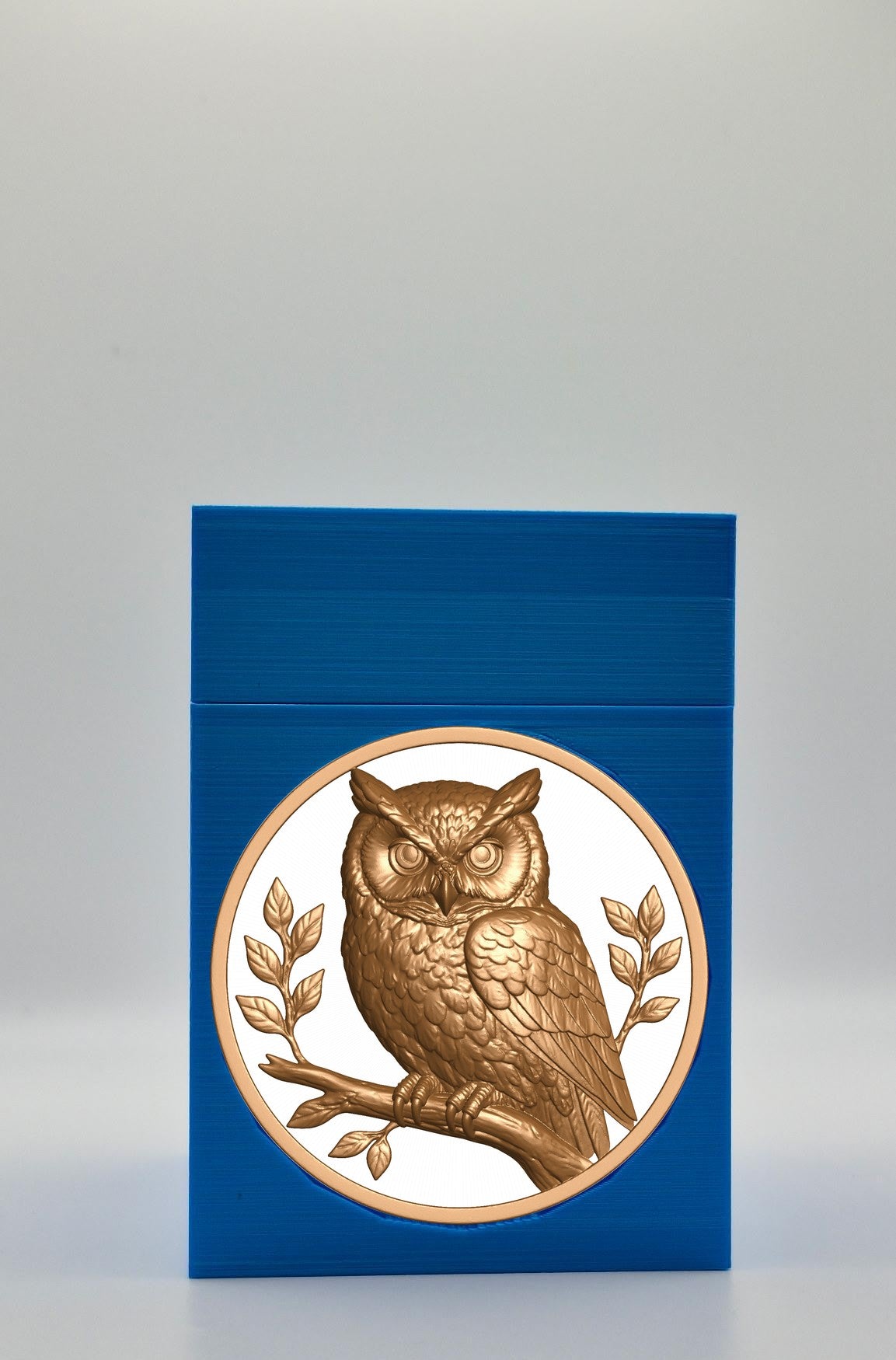 Owl Card Box — Blue