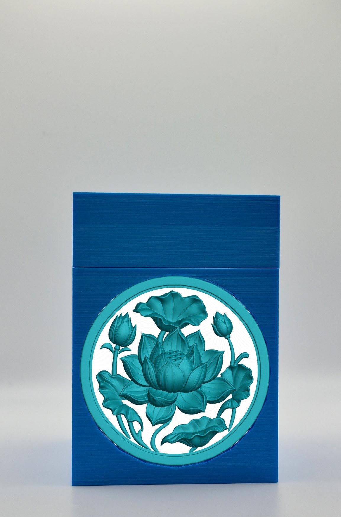 Lotus Card Box — Blue