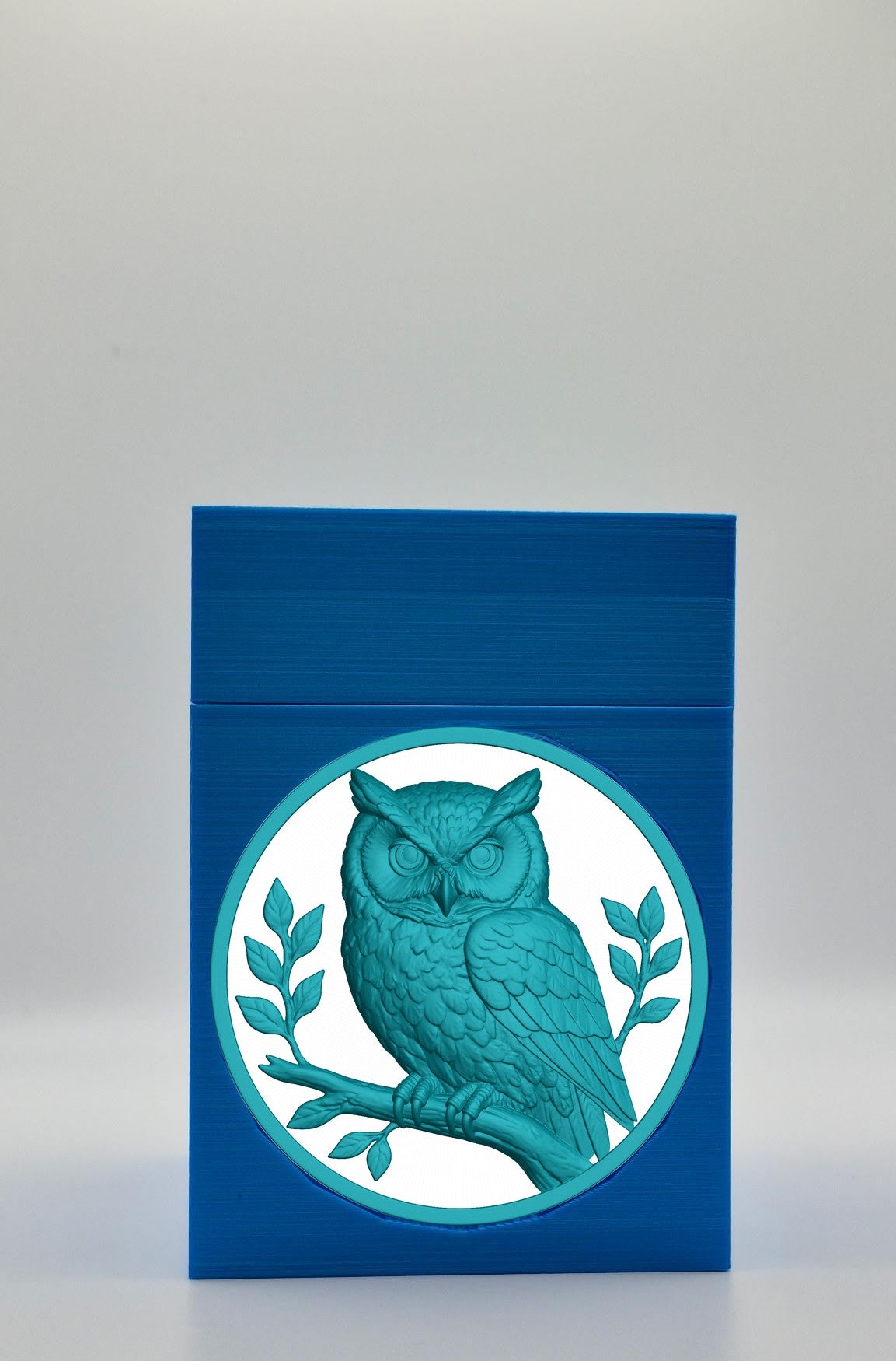 Owl Card Box — Blue