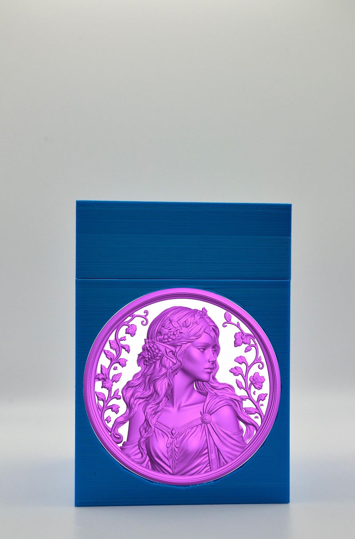 Elf Maiden Card Box — Blue