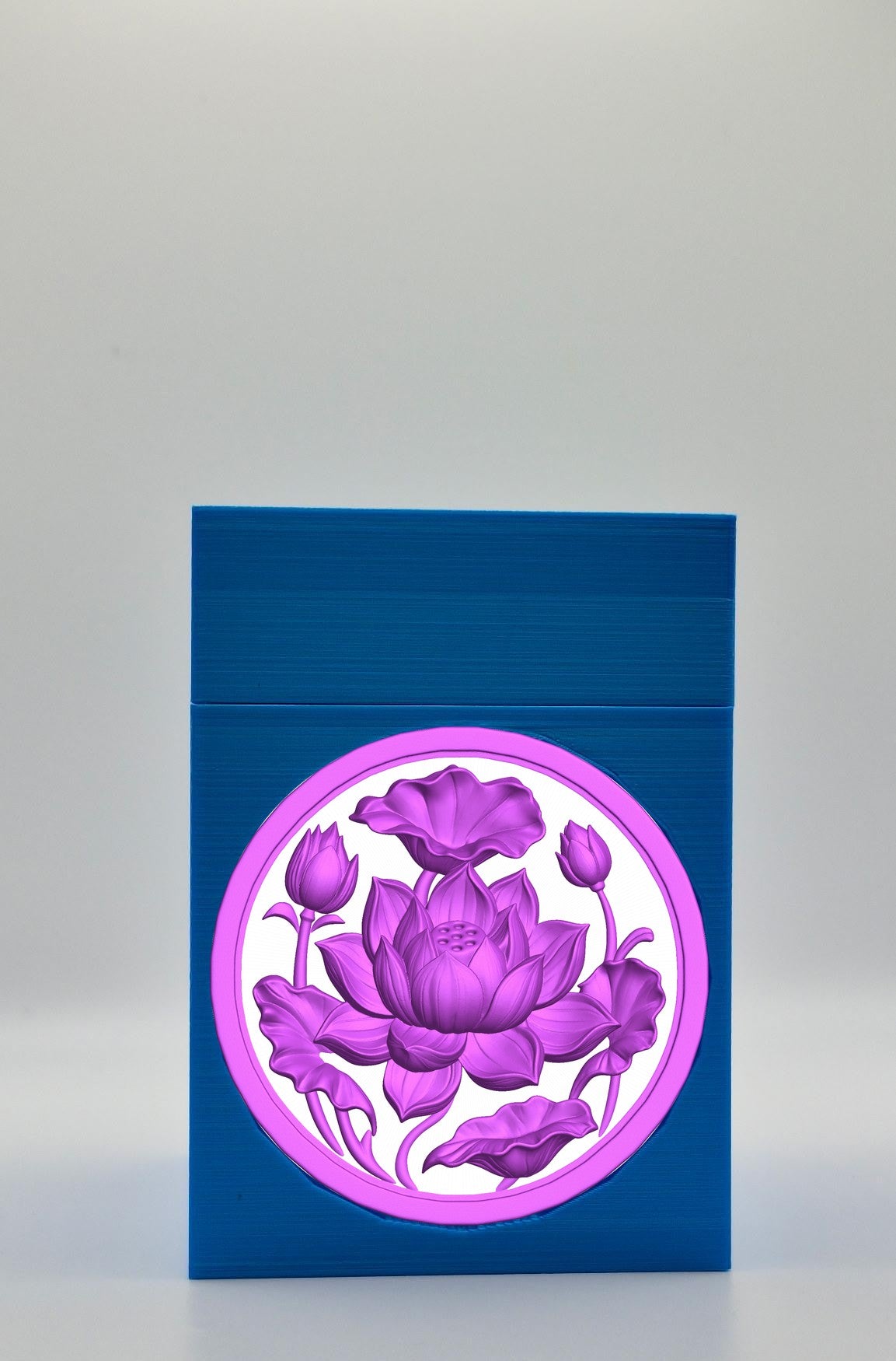 Lotus Card Box — Blue