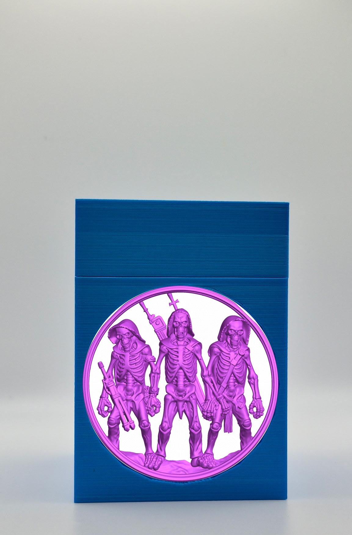 Skeleton Army Card Box — Blue