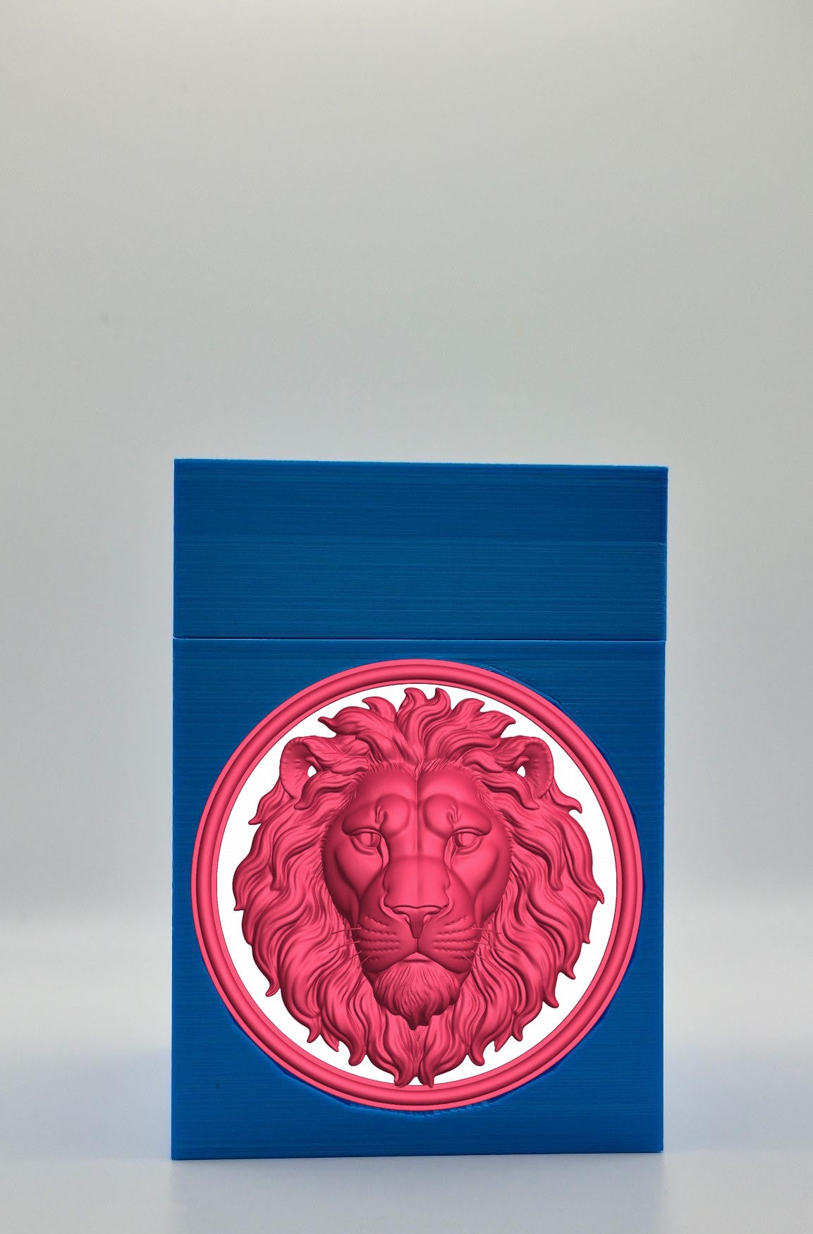 Lion Card Box — Blue