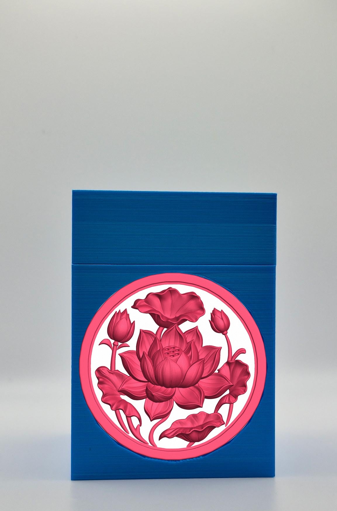 Lotus Card Box — Blue