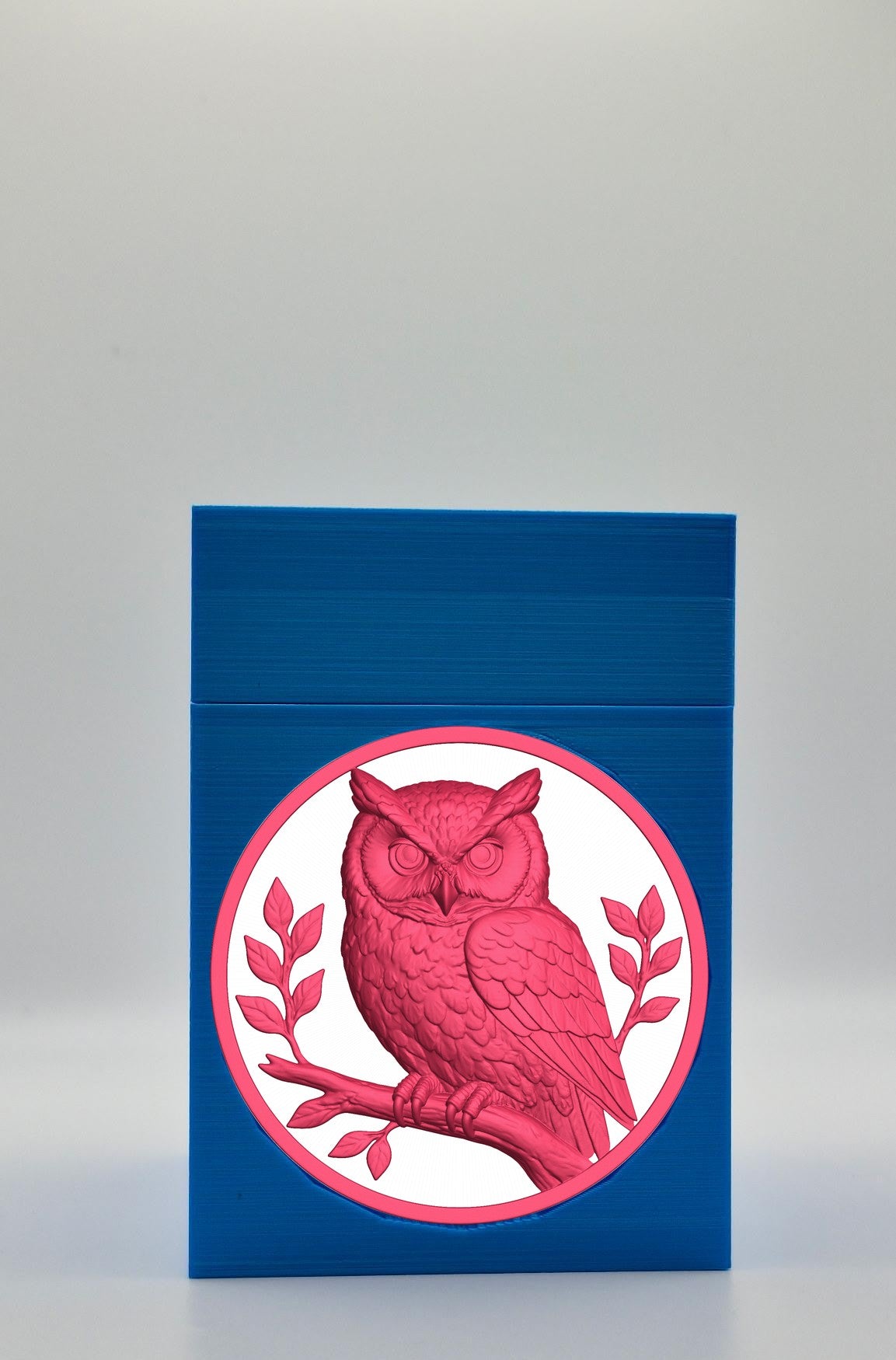 Owl Card Box — Blue
