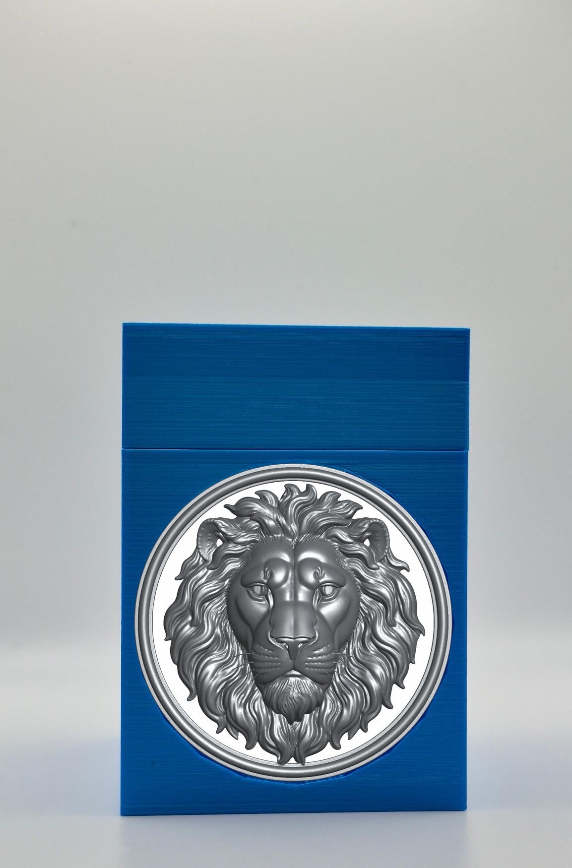 Lion Card Box — Blue