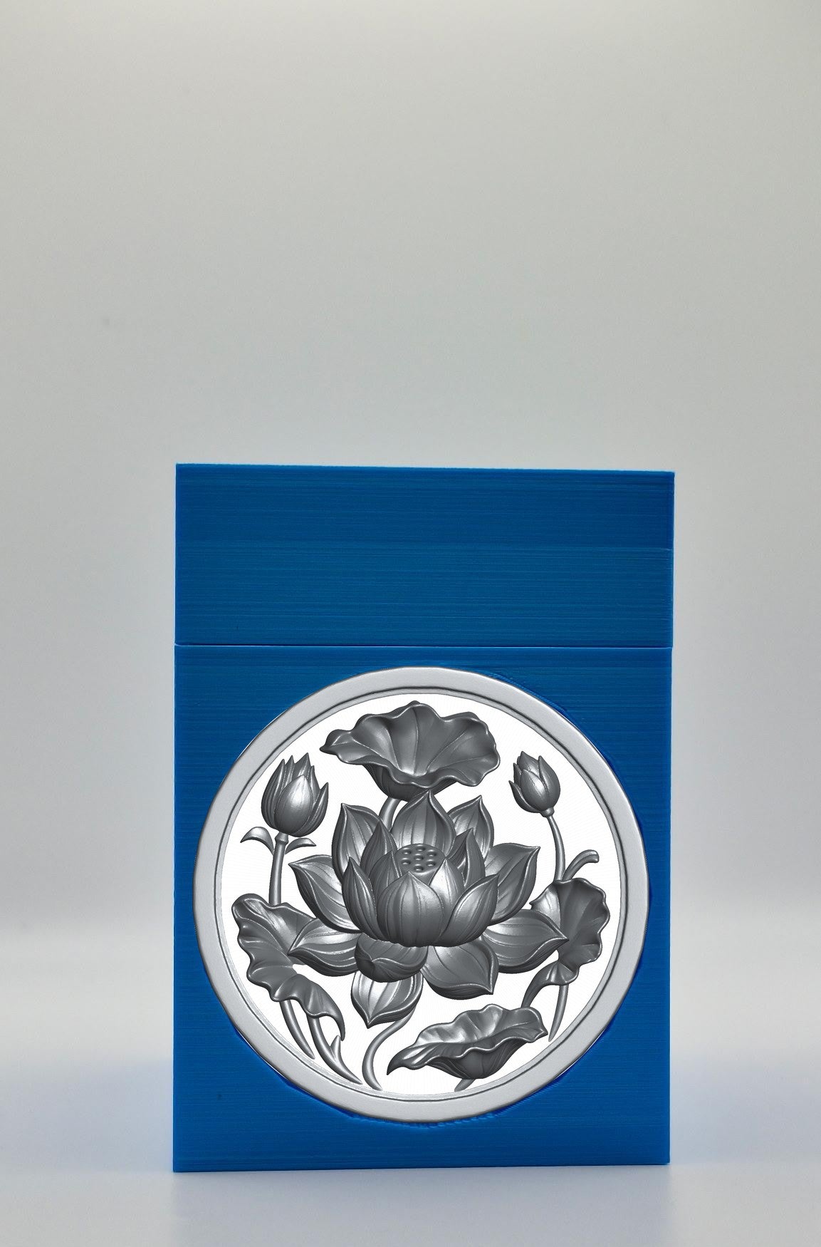 Lotus Card Box — Blue