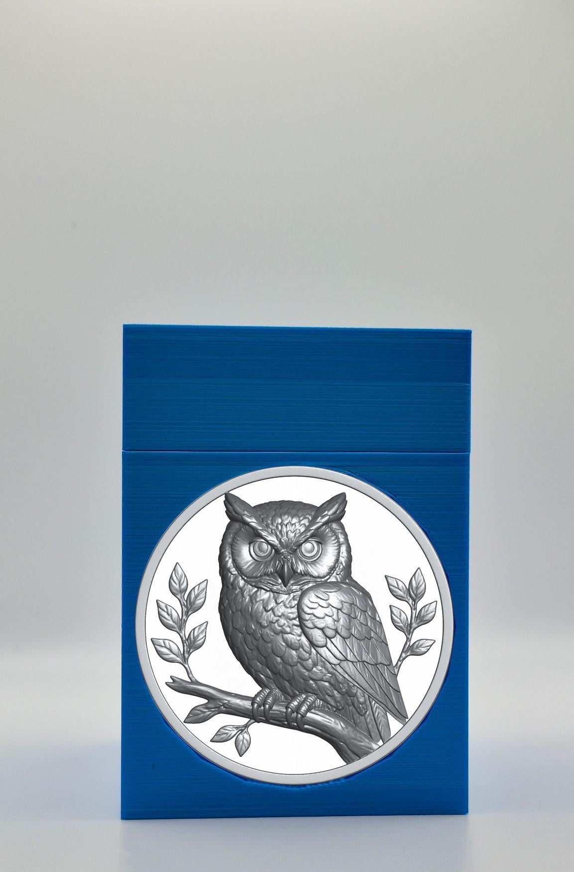 Owl Card Box — Blue