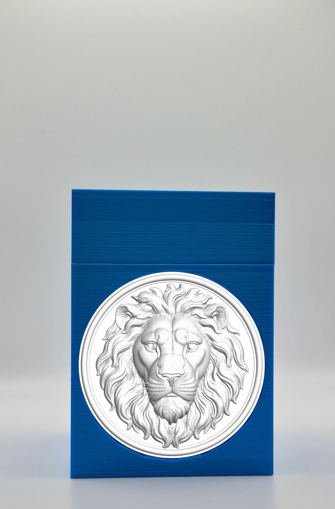 Lion Card Box — Blue