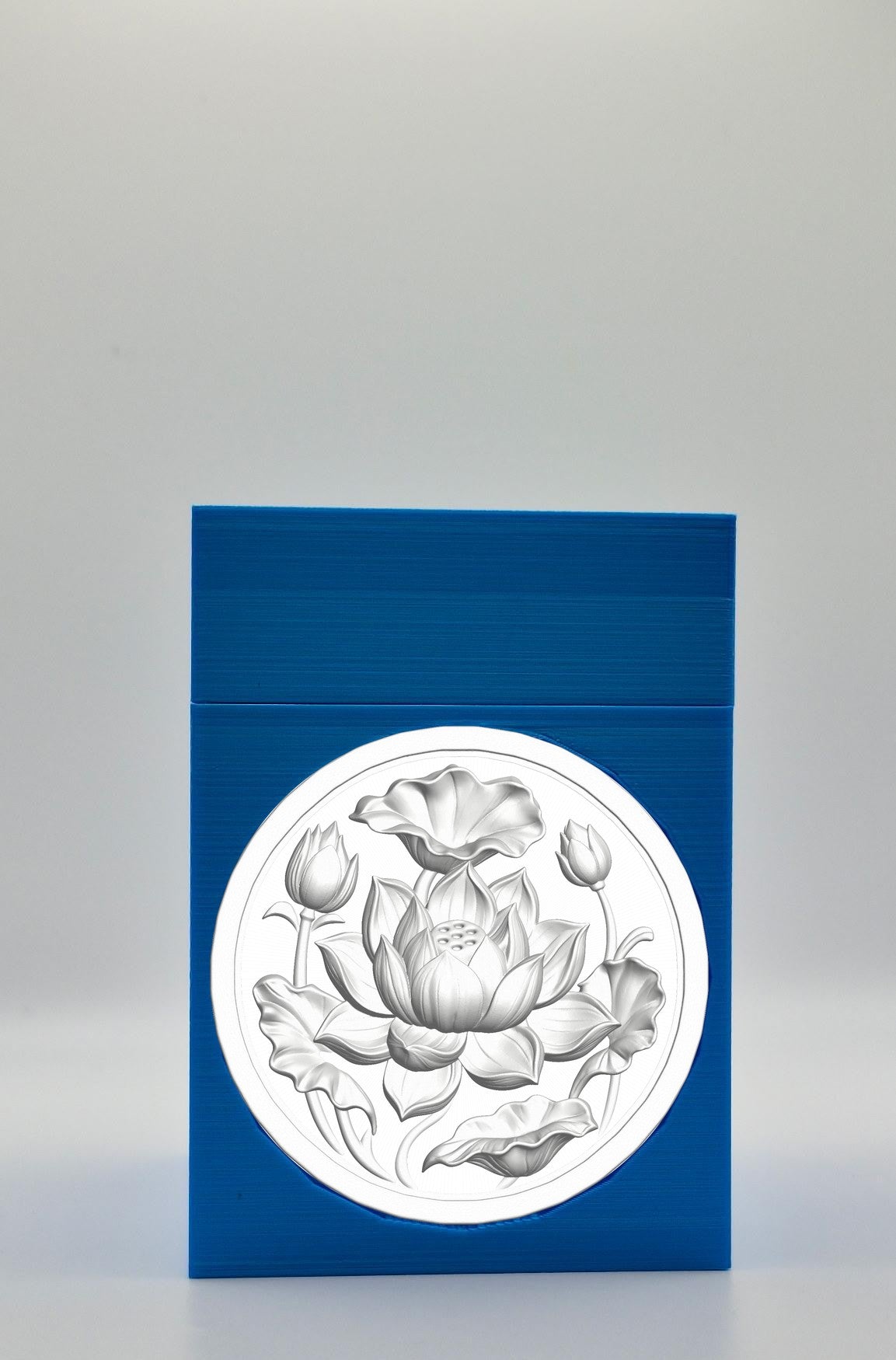 Lotus Card Box — Blue