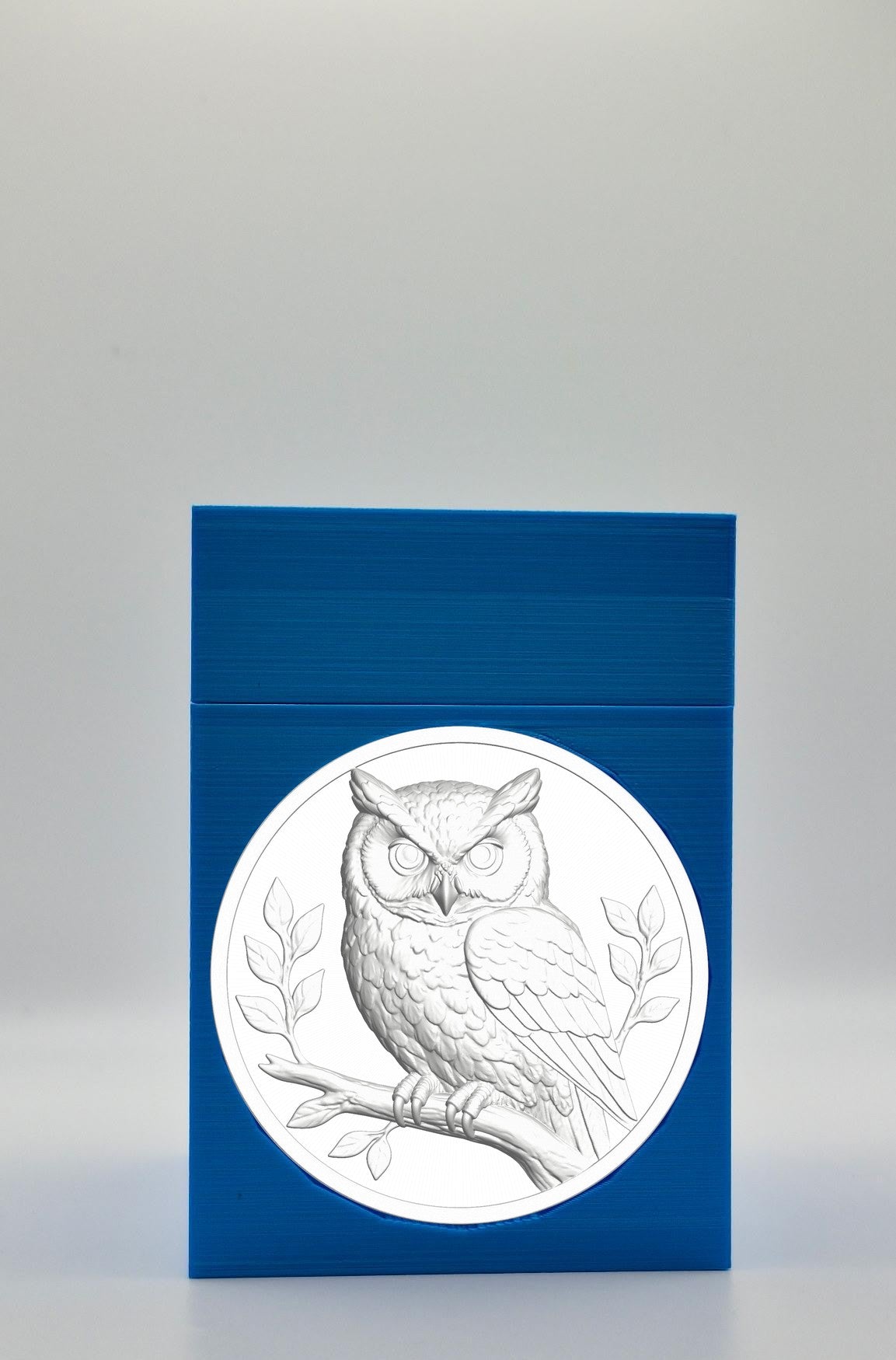 Owl Card Box — Blue