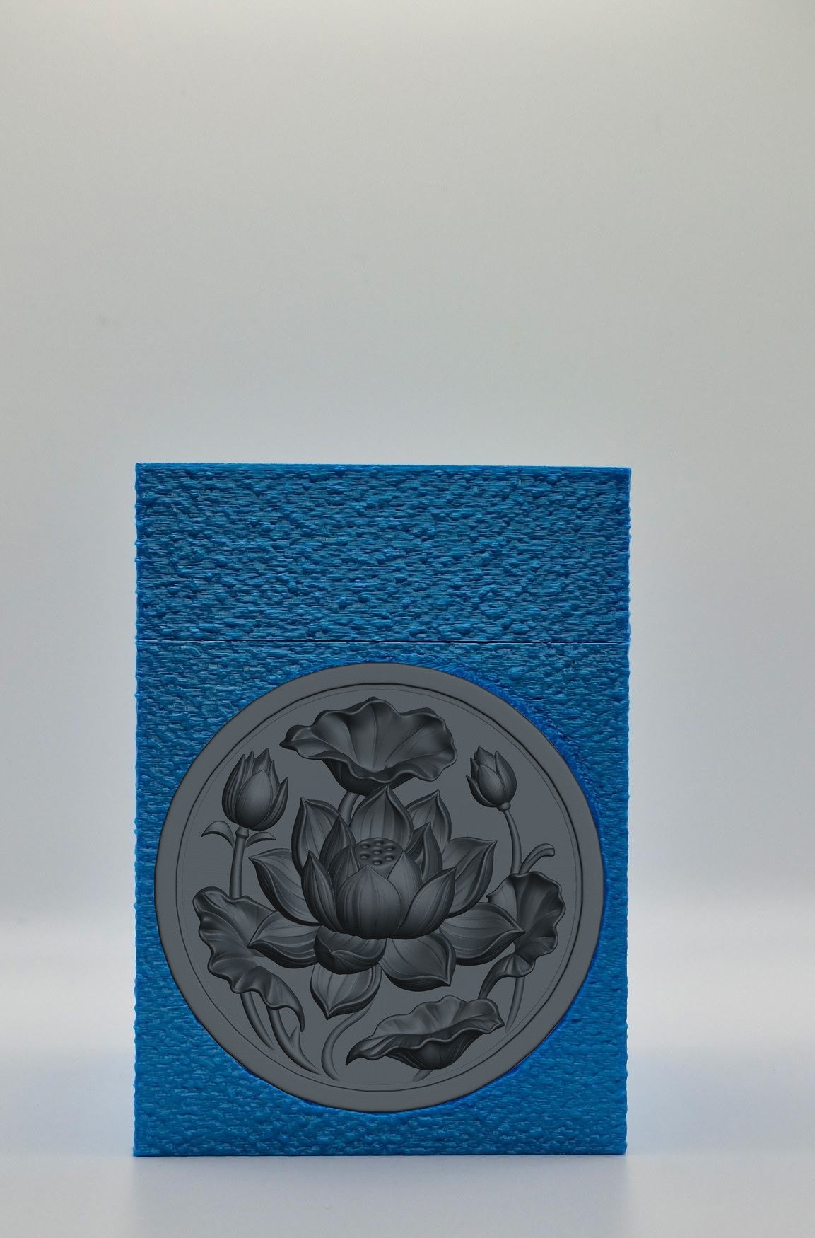 Lotus Card Box — Blue