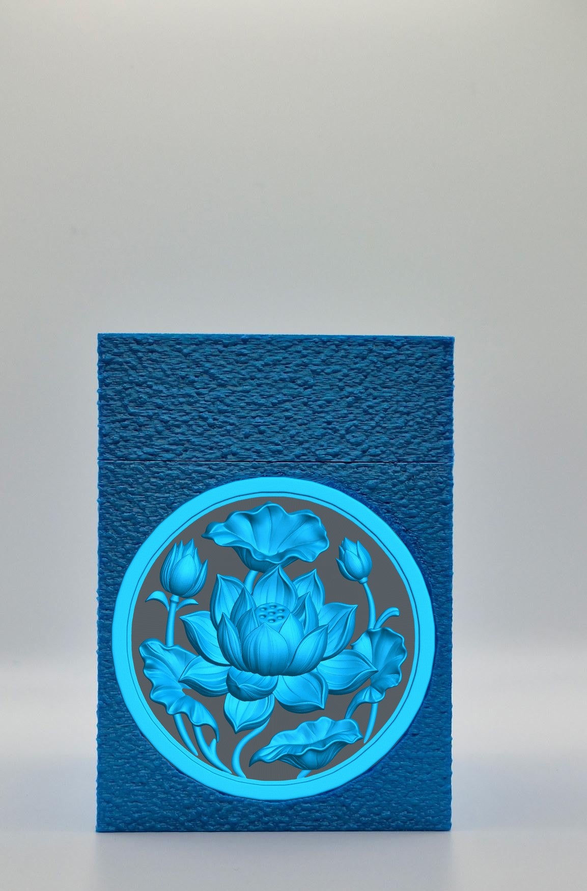 Lotus Card Box — Blue