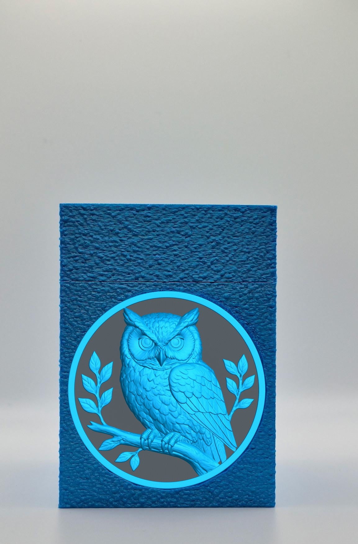 Owl Card Box — Blue