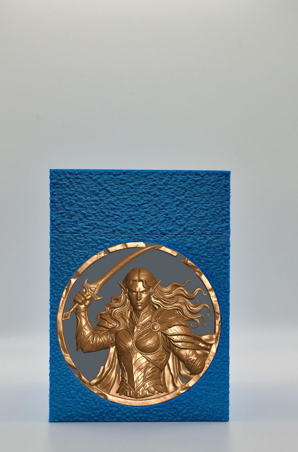 Elvish Warrior Card Box — Blue