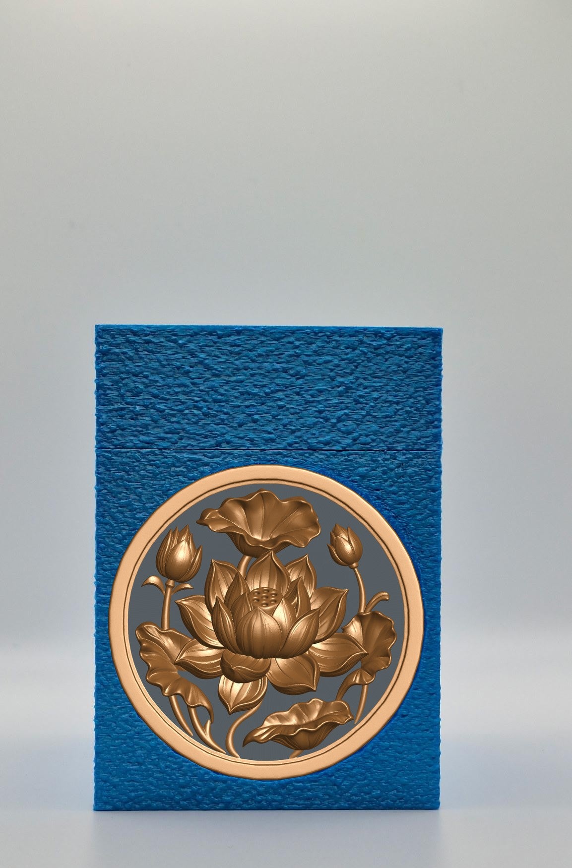 Lotus Card Box — Blue