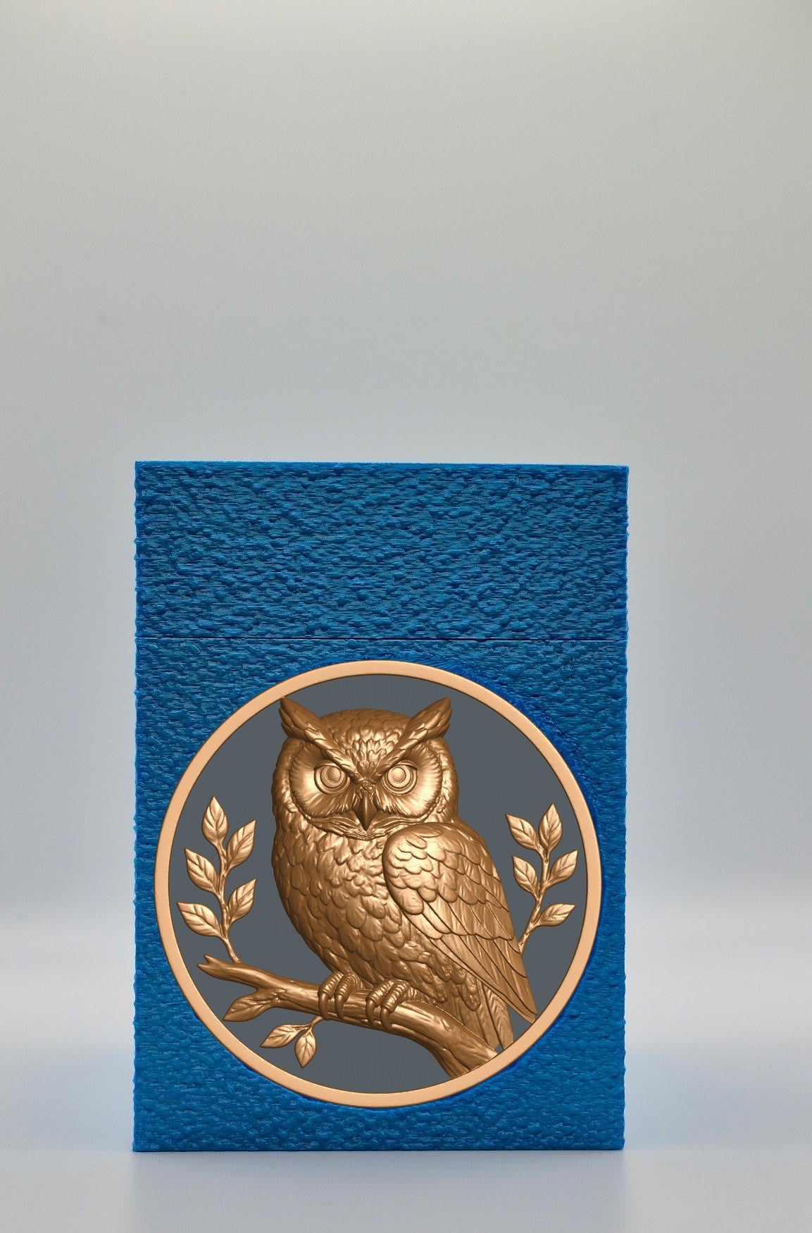 Owl Card Box — Blue