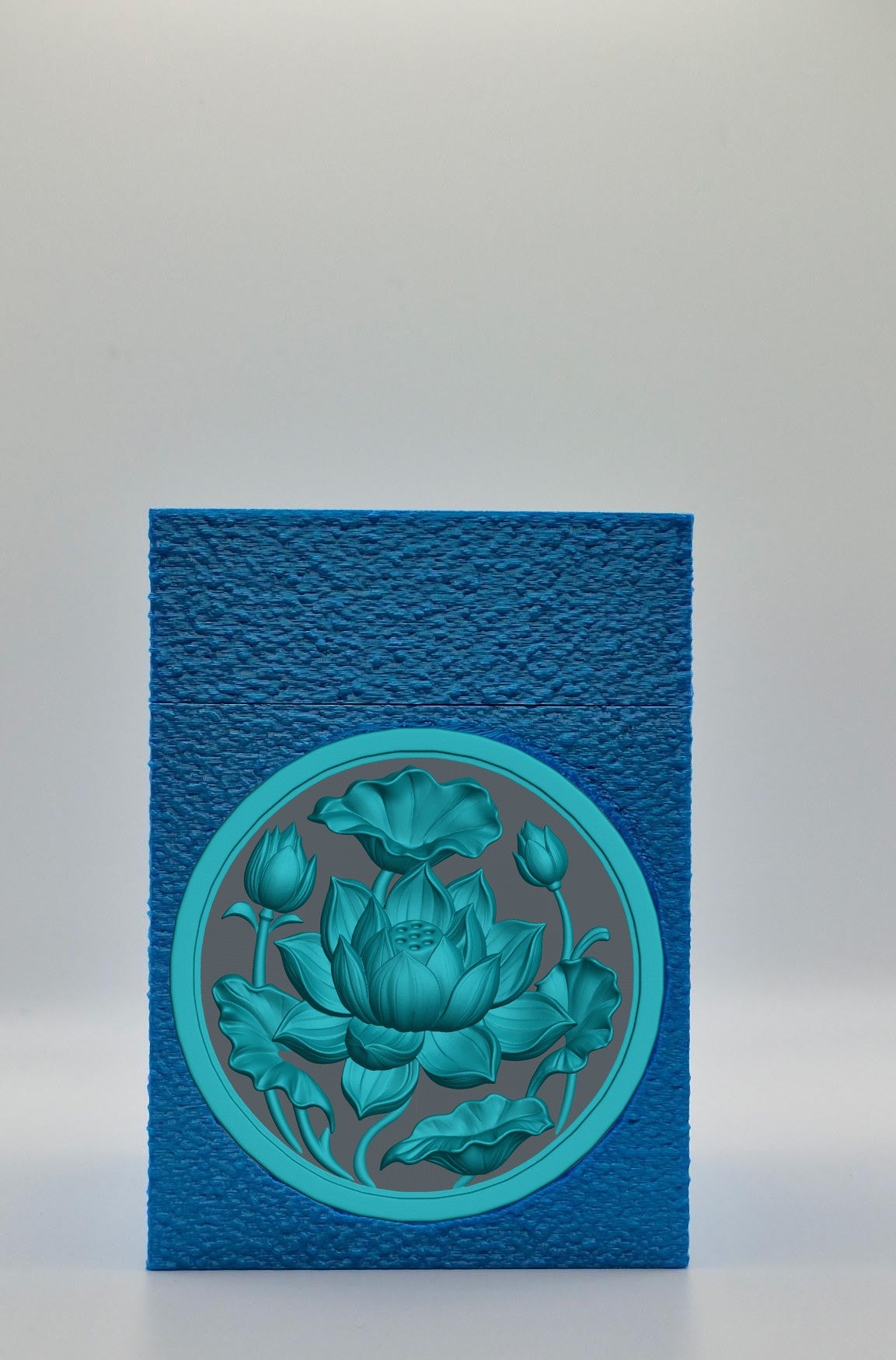Lotus Card Box — Blue