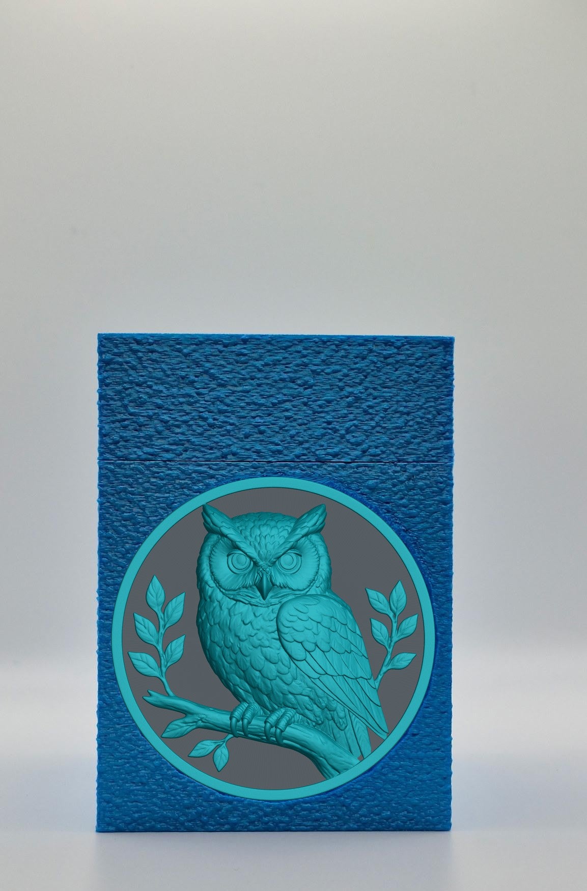 Owl Card Box — Blue