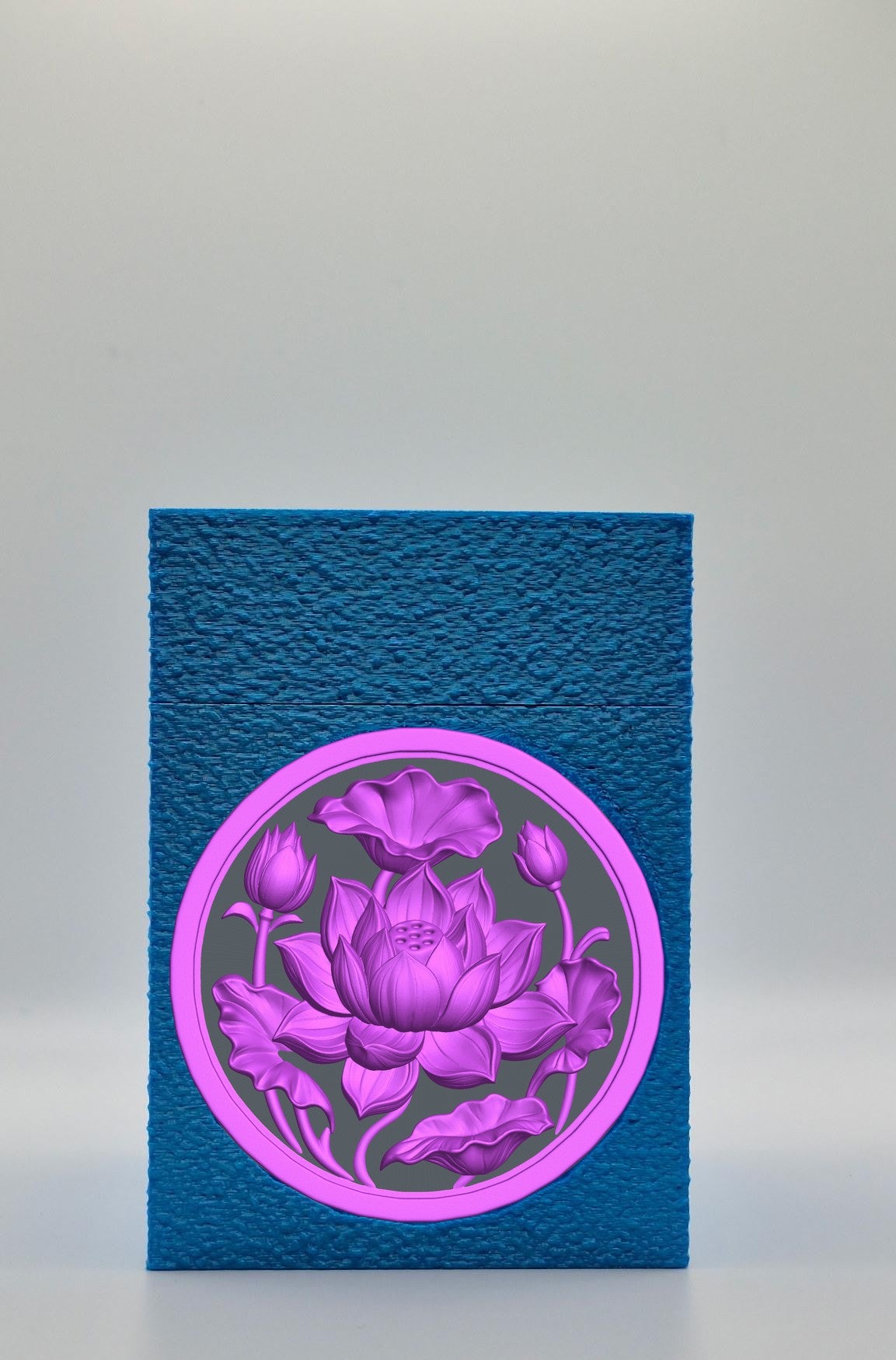 Lotus Card Box — Blue