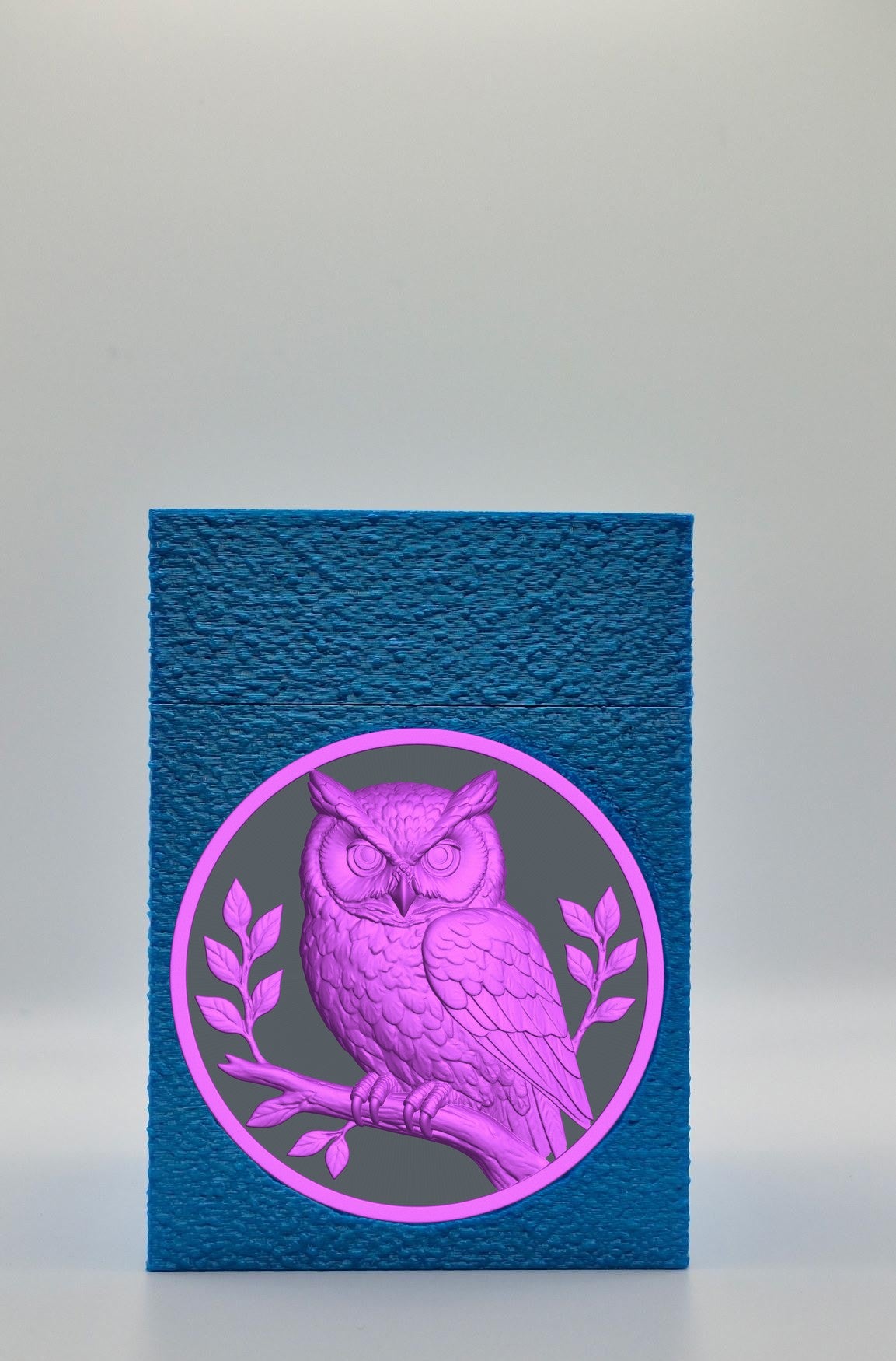 Owl Card Box — Blue