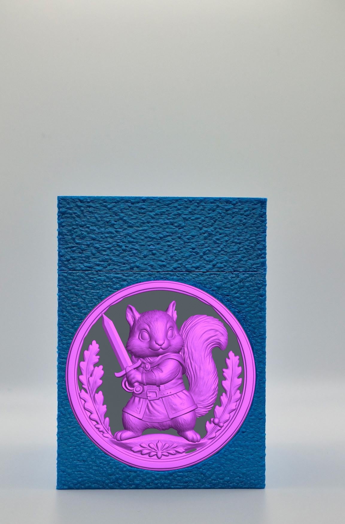 Squirrel Card Box — Blue
