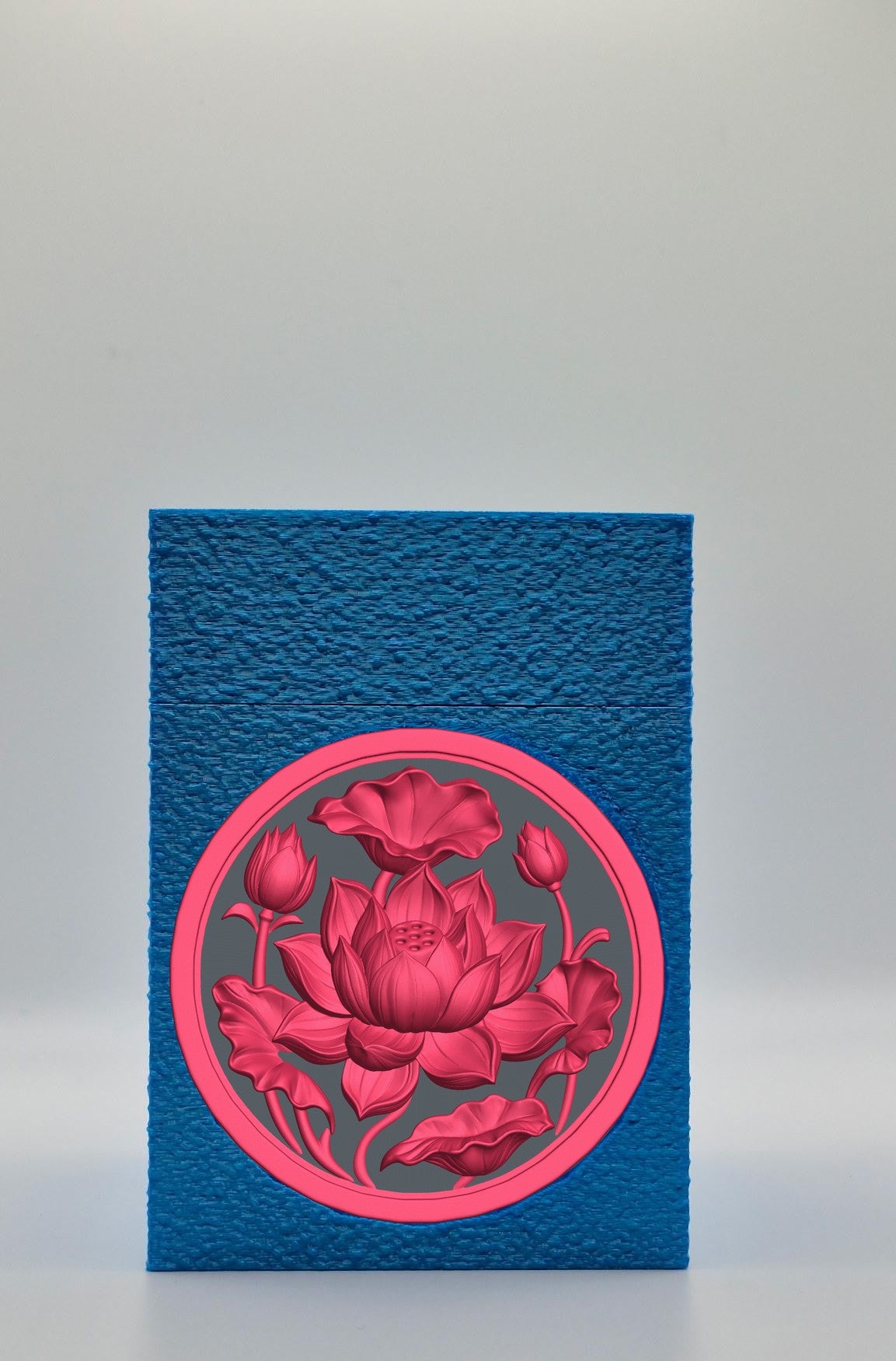 Lotus Card Box — Blue