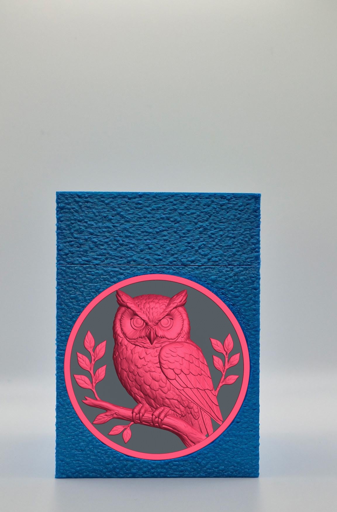 Owl Card Box — Blue