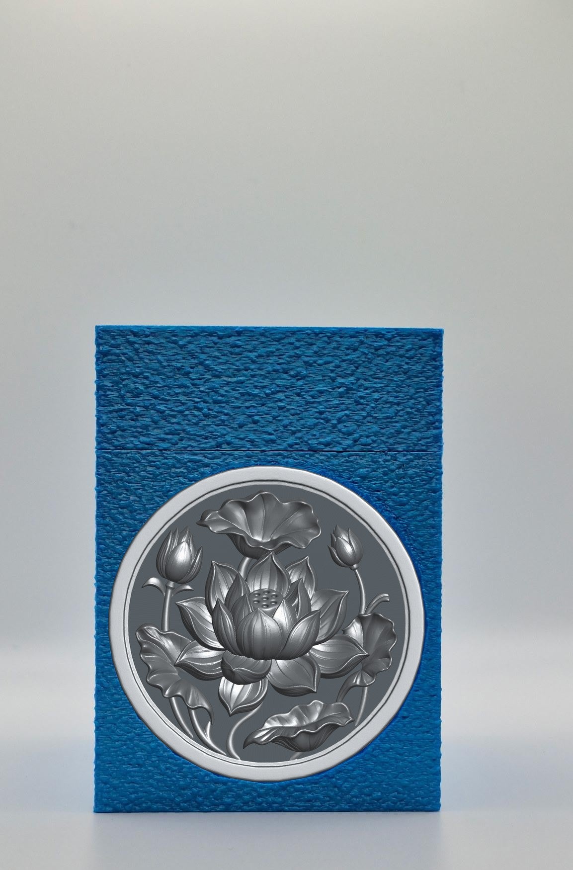 Lotus Card Box — Blue