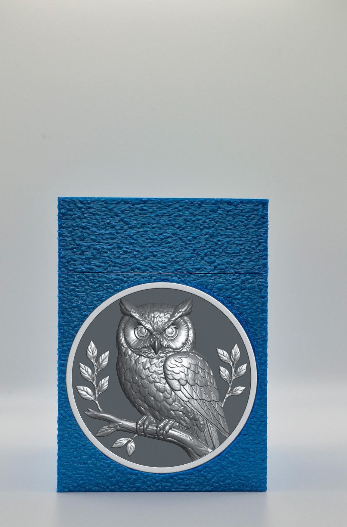 Owl Card Box — Blue