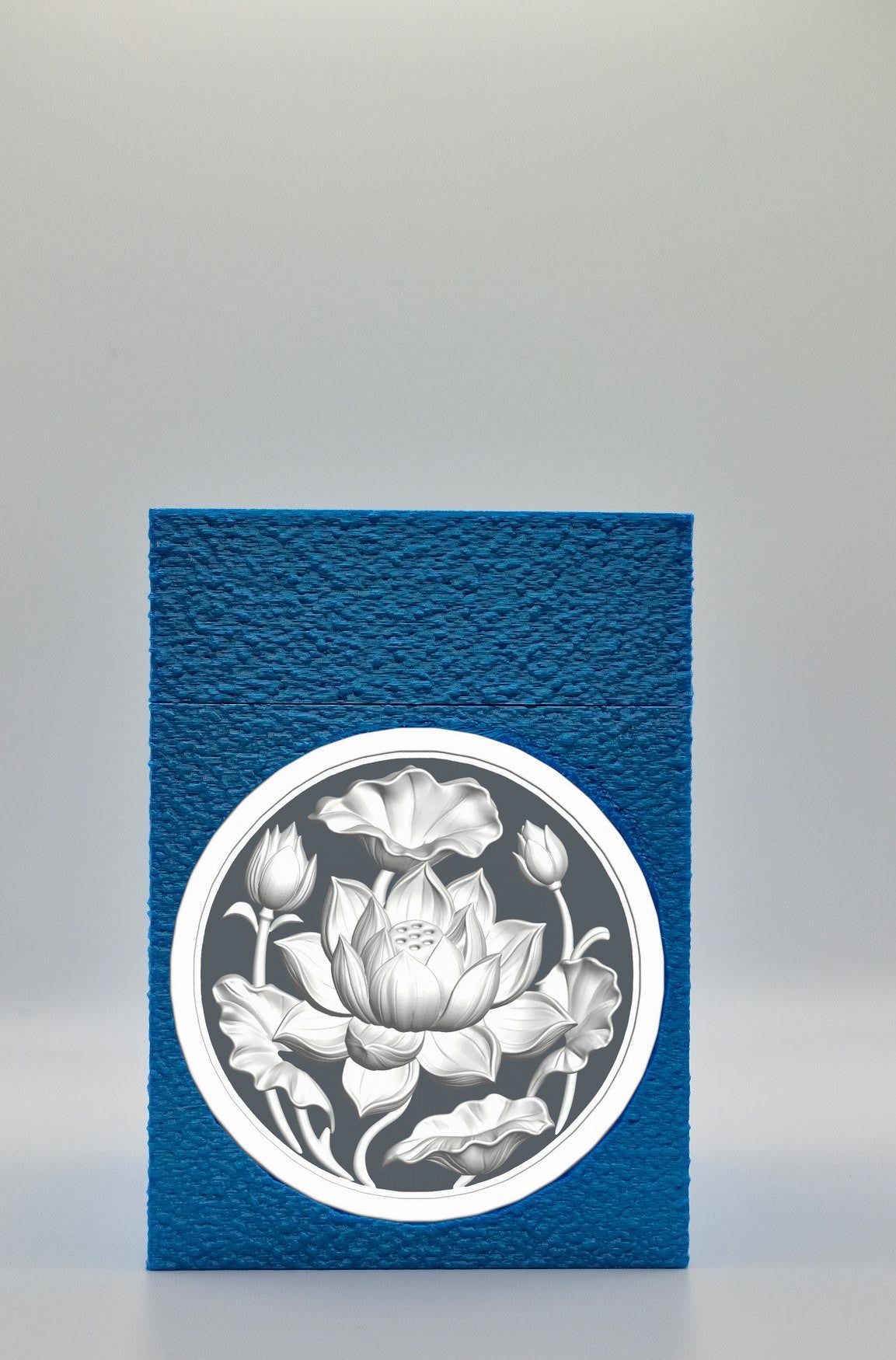 Lotus Card Box — Blue