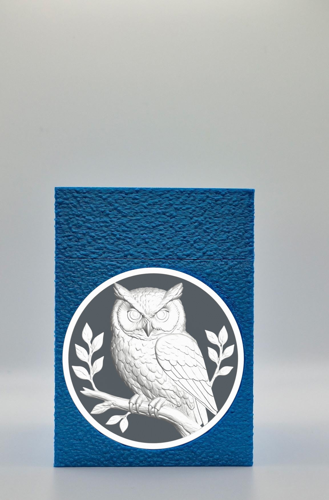 Owl Card Box — Blue